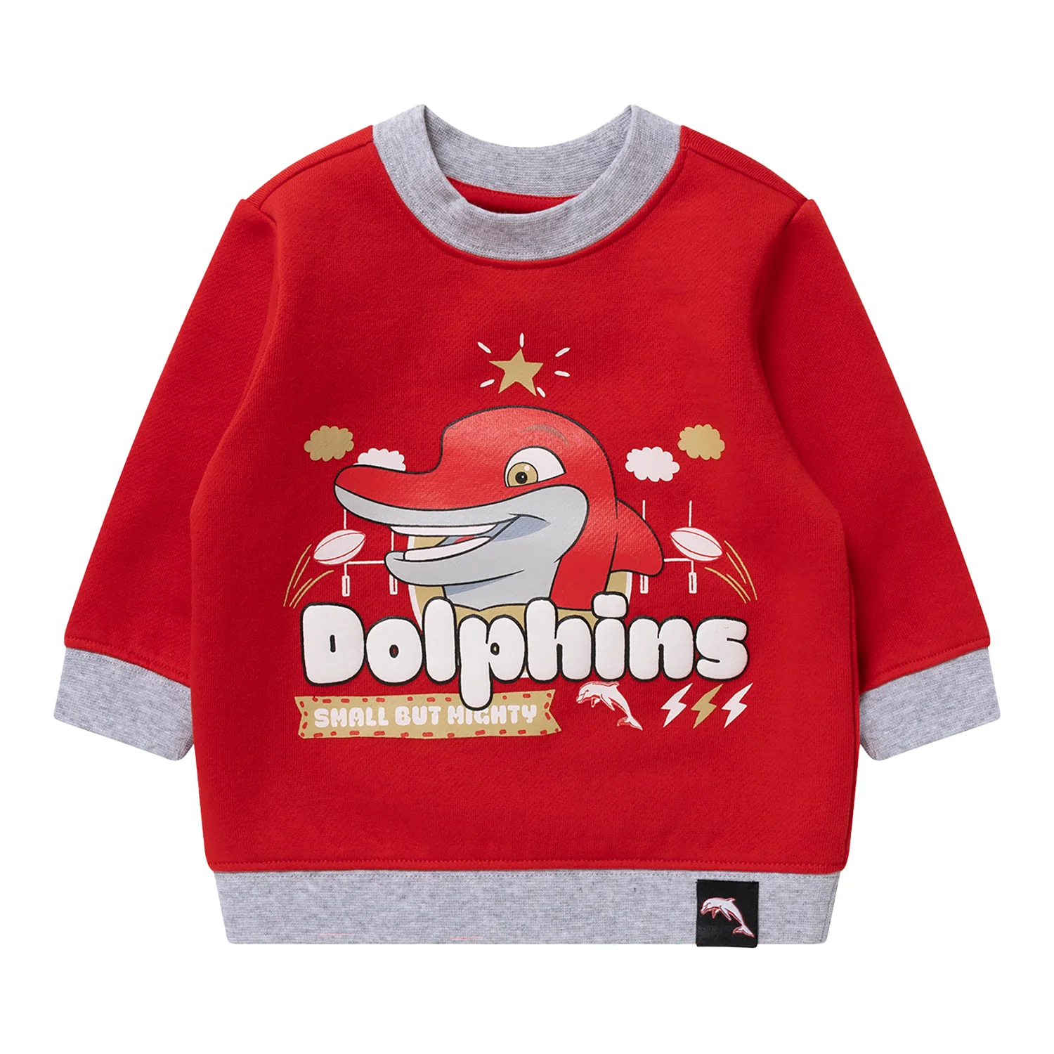 Dolphins Baby Puff Crew Neck