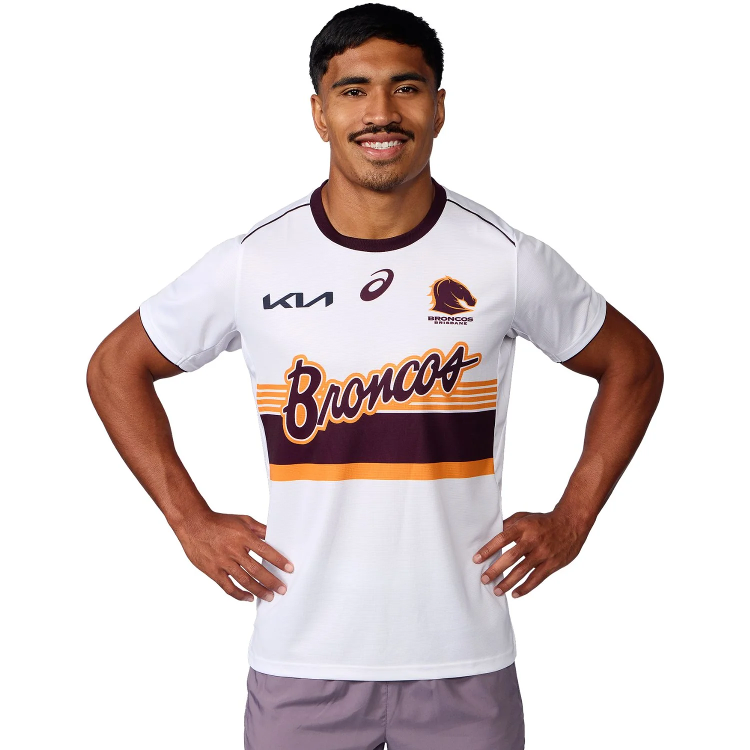 Brisbane Broncos 2025 Mens Replica Run Out Tee