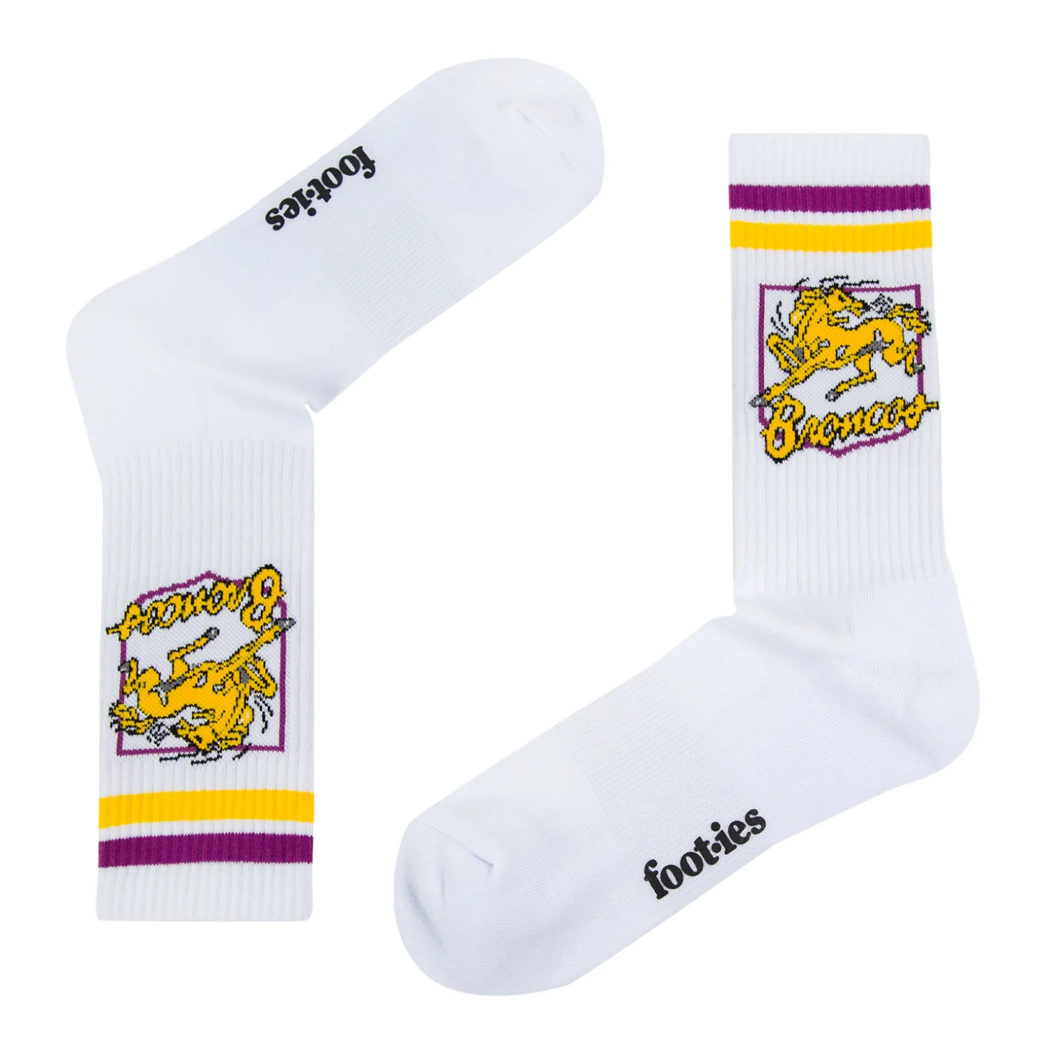 Brisbane Broncos Retro Sneaker Sock 2 Pack - Image 3