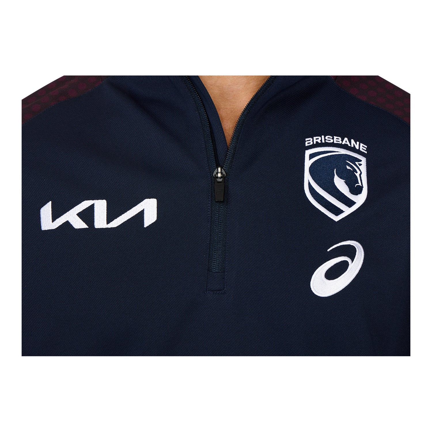 Brisbane Broncos Mens 2026 1/4 Zip Warm Up Top - Image 7