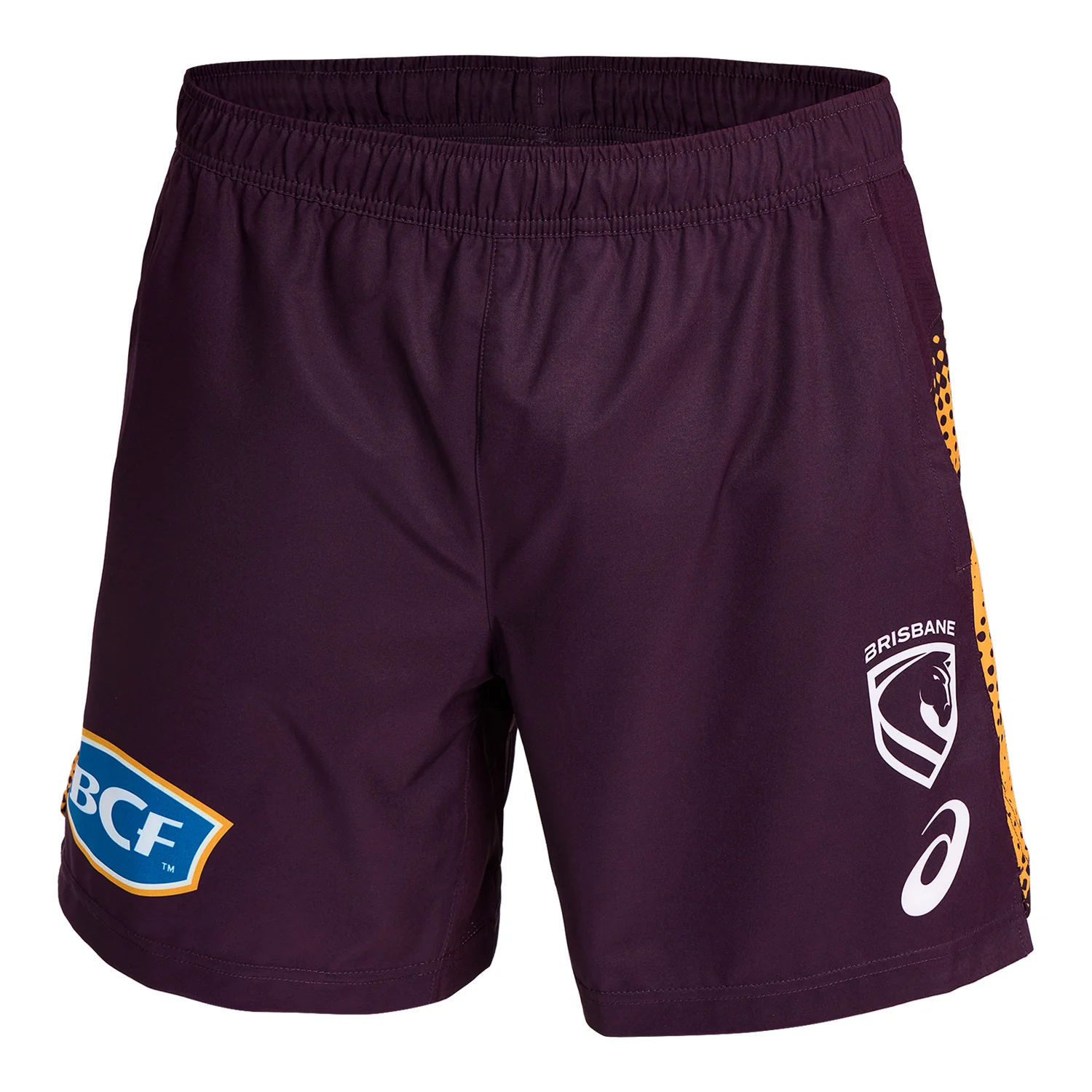 Brisbane Broncos Mens 2026 Training Shorts Maroon