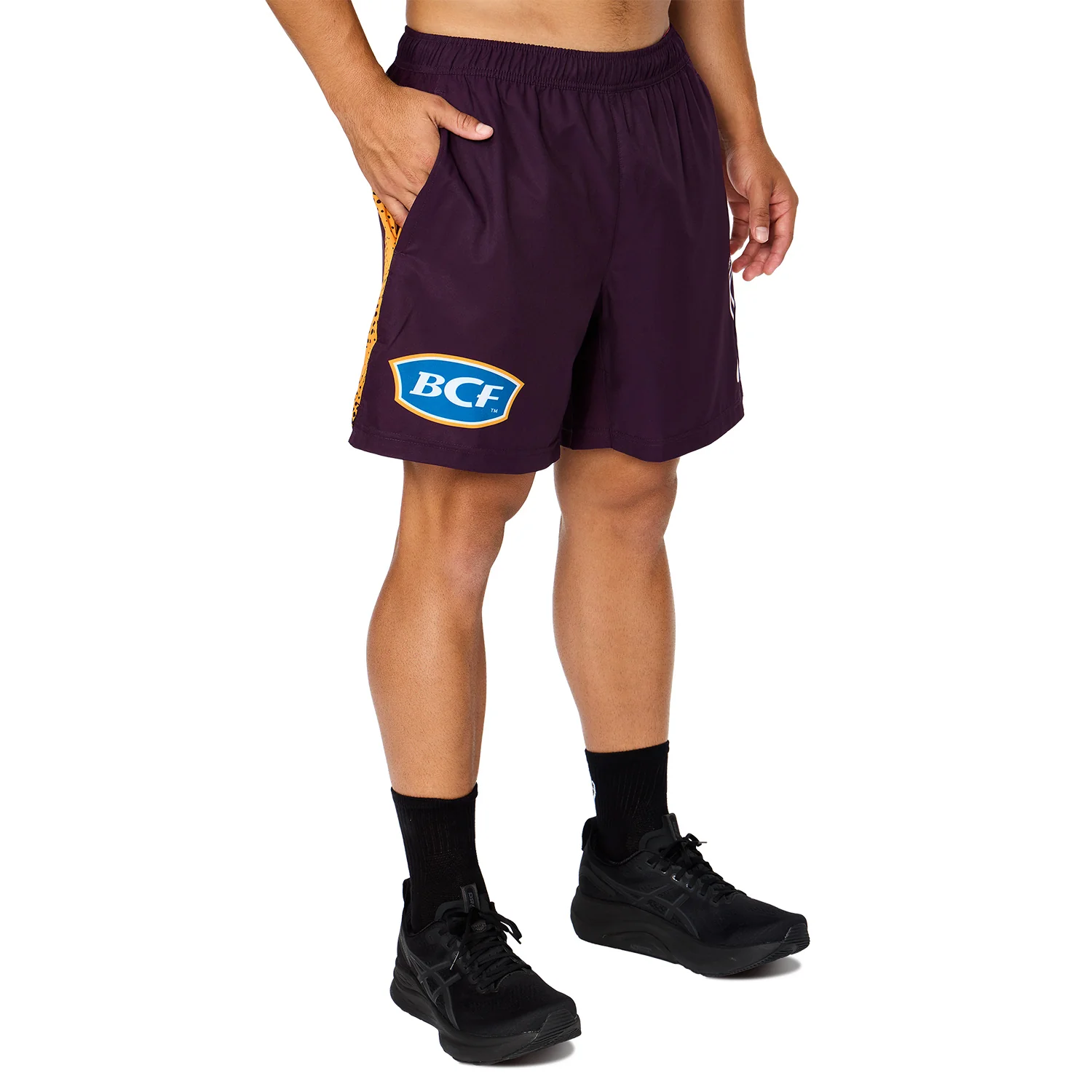 Brisbane Broncos Mens 2026 Training Shorts Maroon - Image 6