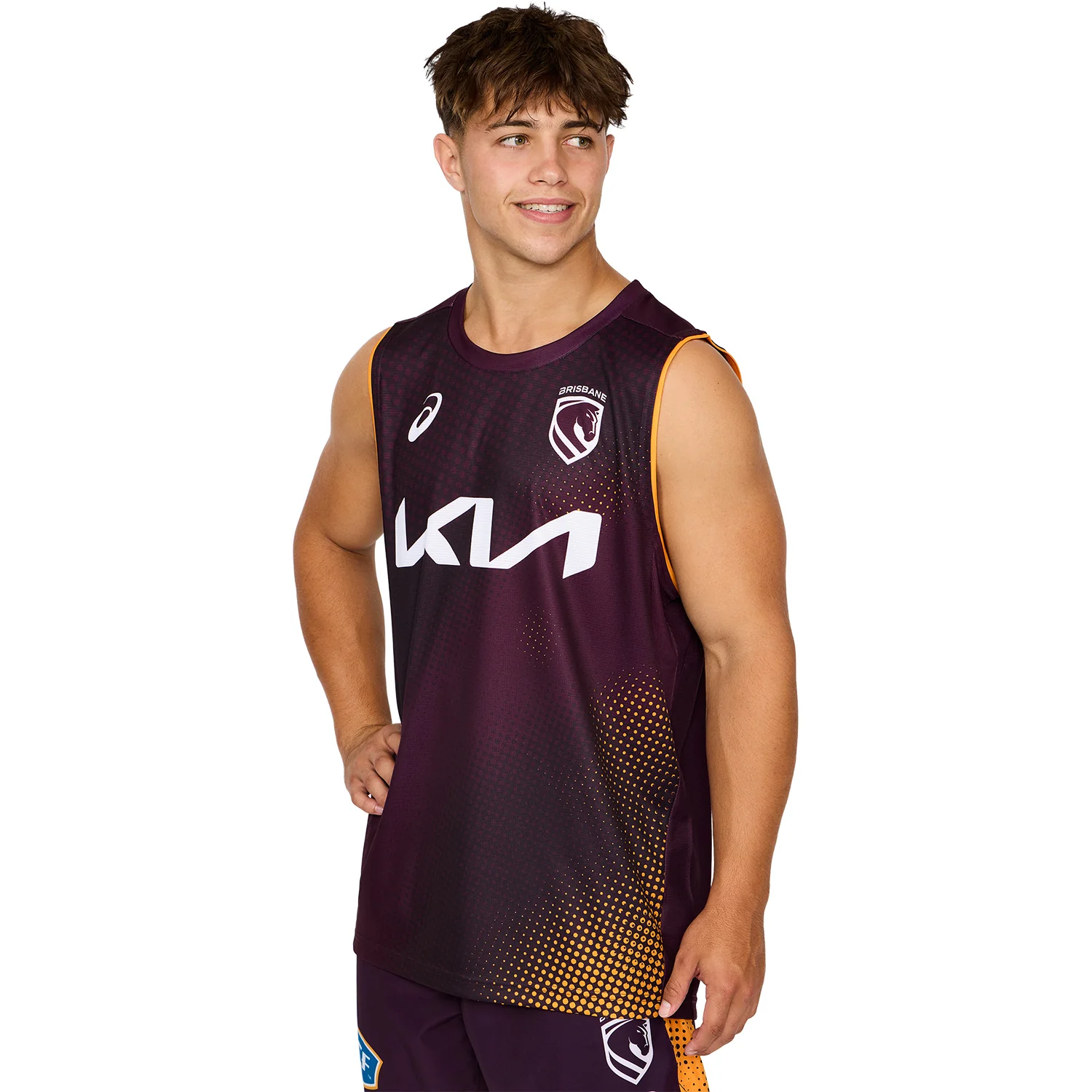 Brisbane Broncos Mens 2026 Training Singlet Maroon - Image 4
