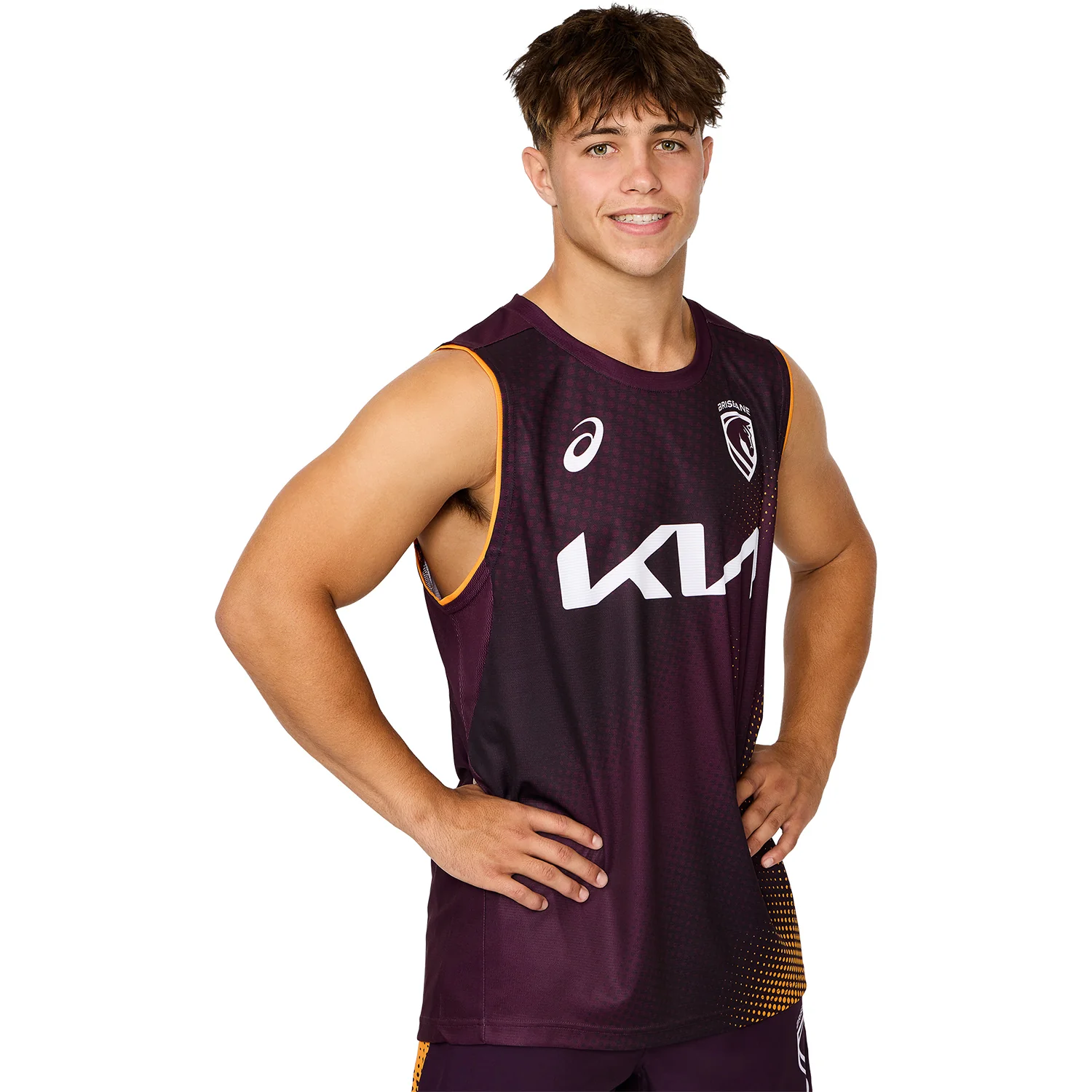 Brisbane Broncos Mens 2026 Training Singlet Maroon - Image 5