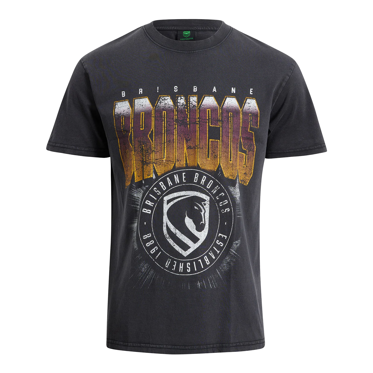 Brisbane Broncos Mens Washed T Shirt