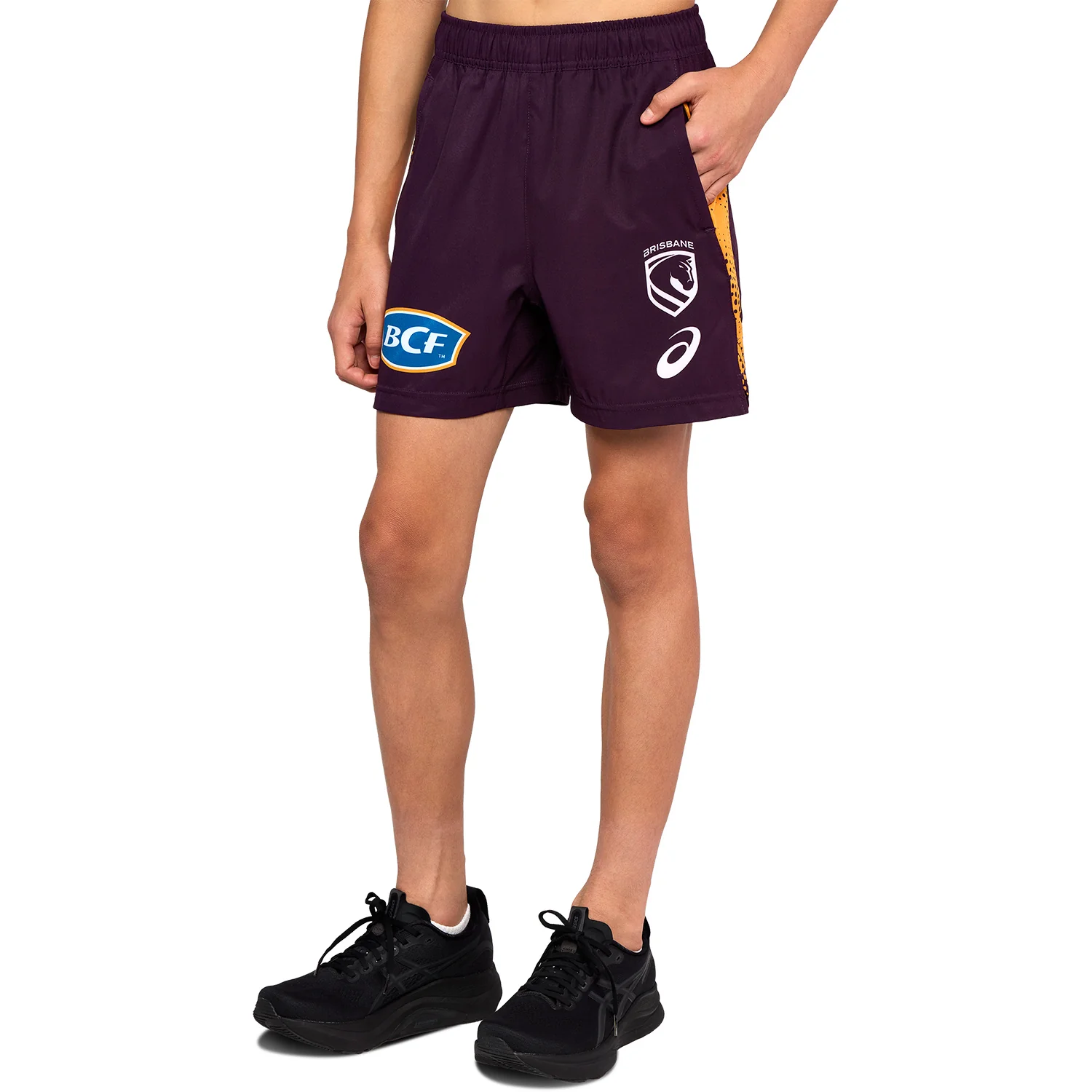 Brisbane Broncos Youth 2026 Training Shorts Maroon - Image 6