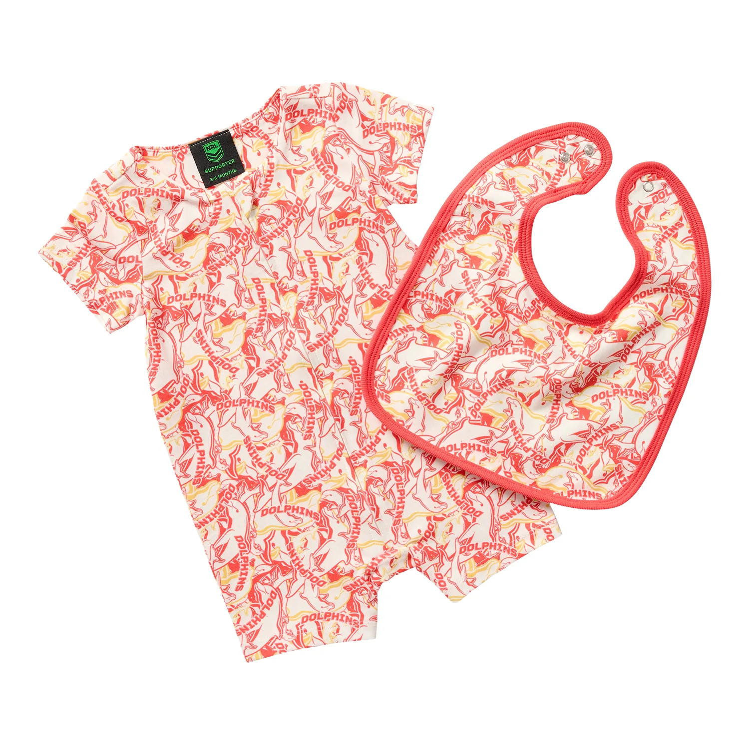 Dolphins Baby Romper & Bib Pack