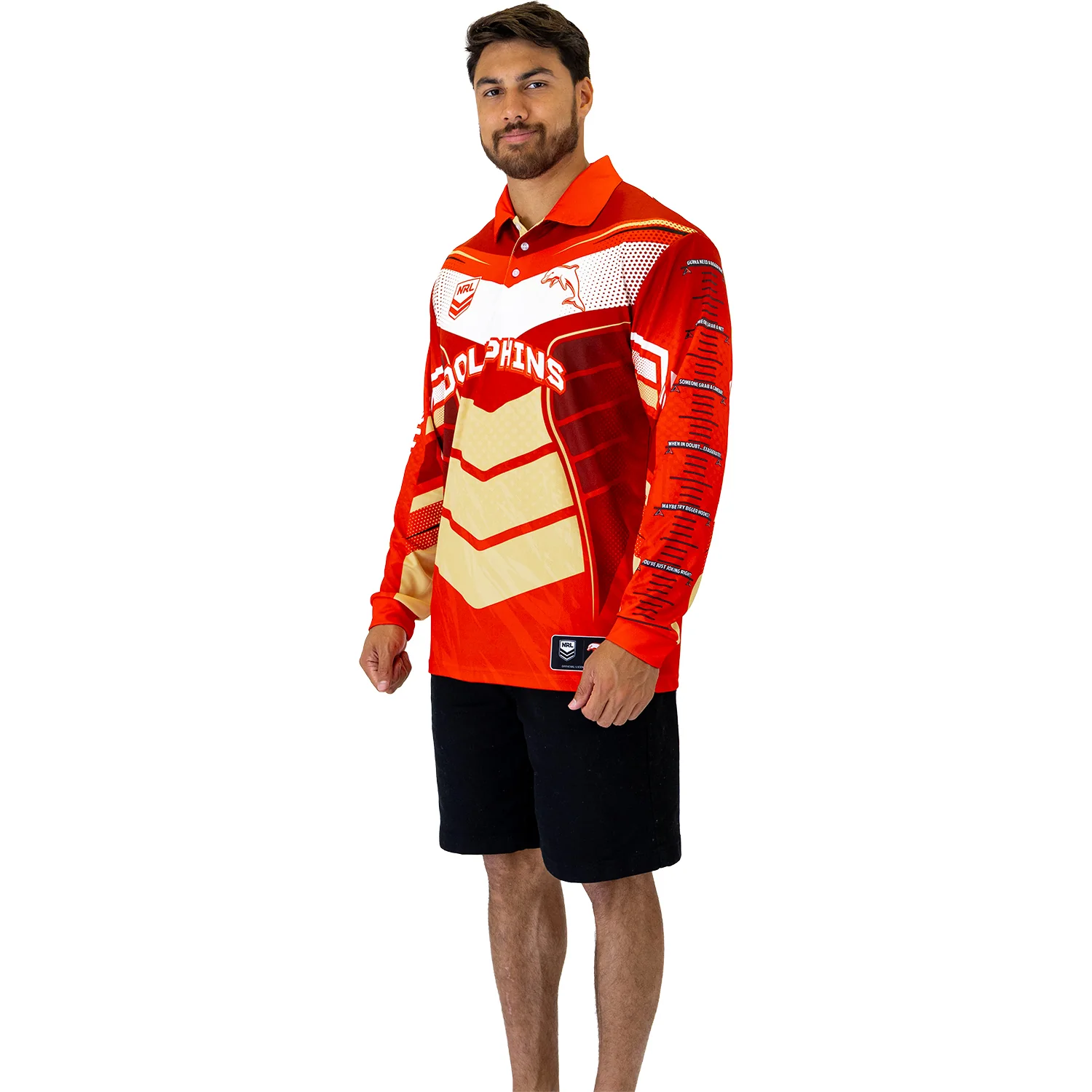 Dolphins Cyber Fishing Shirt Mens - Image 2