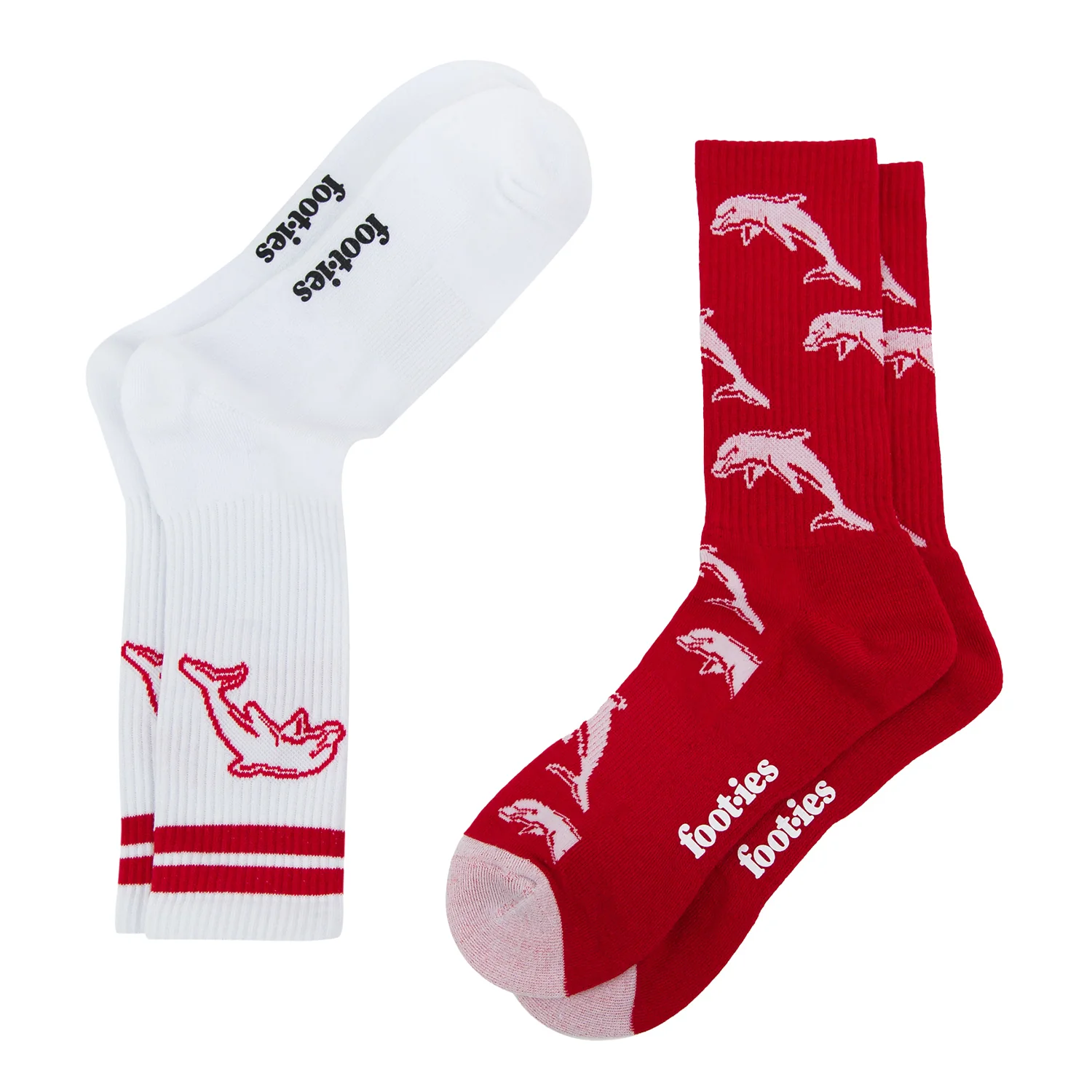 Dolphins Retro Sneaker Sock 2 Pack - Image 2