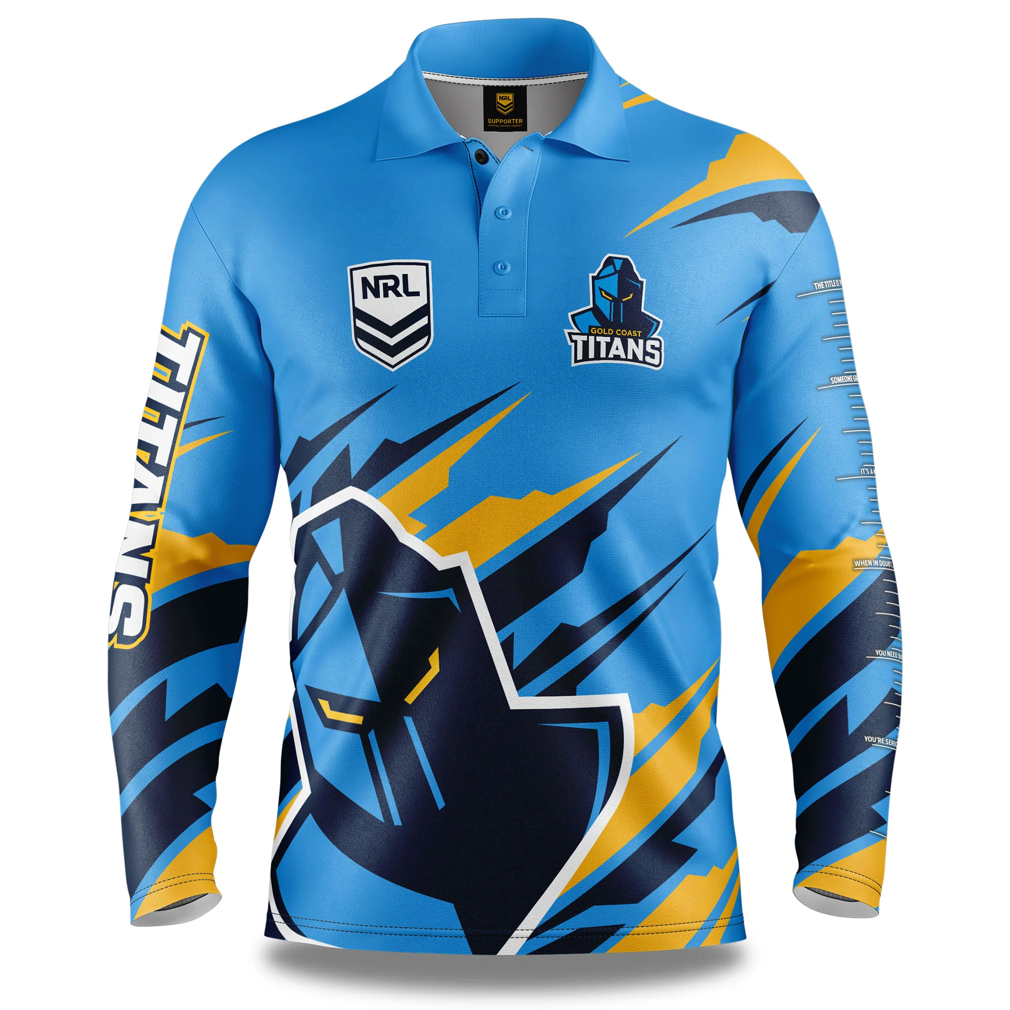 Gold Coast Titans Mens 'Ignition' Fishing Shirt
