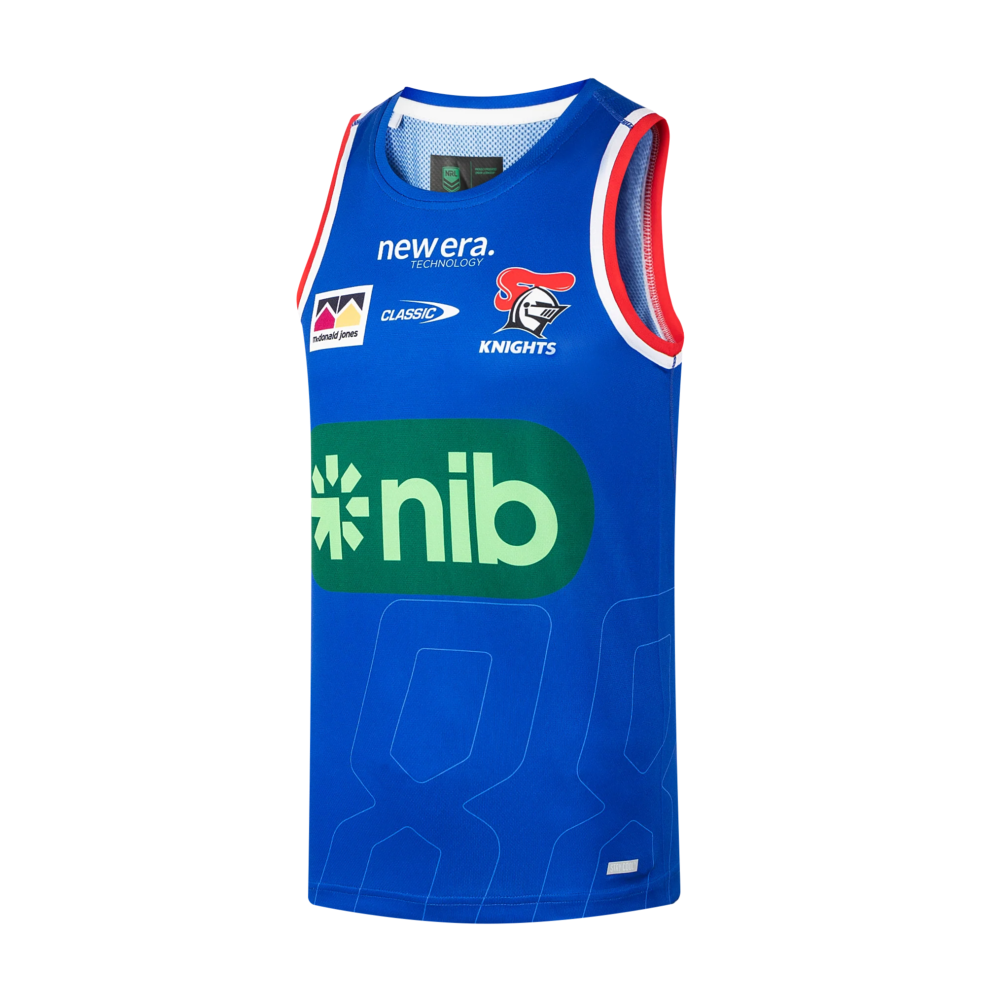 Newcastle Knights Mens 2026 Pro Training Singlet Blue - Image 2