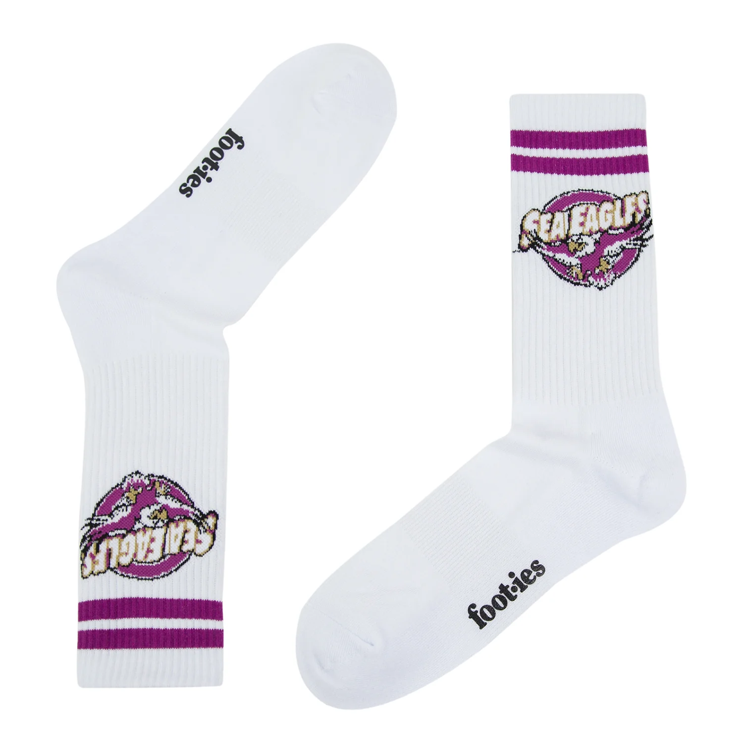 Manly Warringah Sea Eagles Retro Sneaker Sock 2 Pack - Image 3
