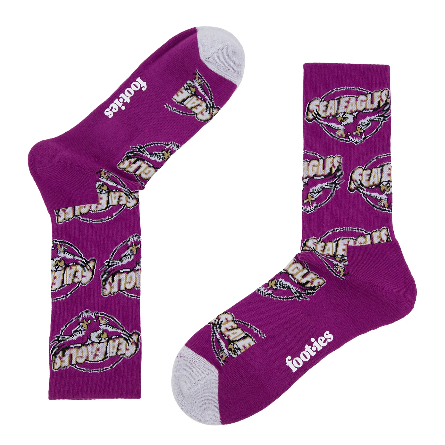 Manly Warringah Sea Eagles Retro Sneaker Sock 2 Pack - Image 4
