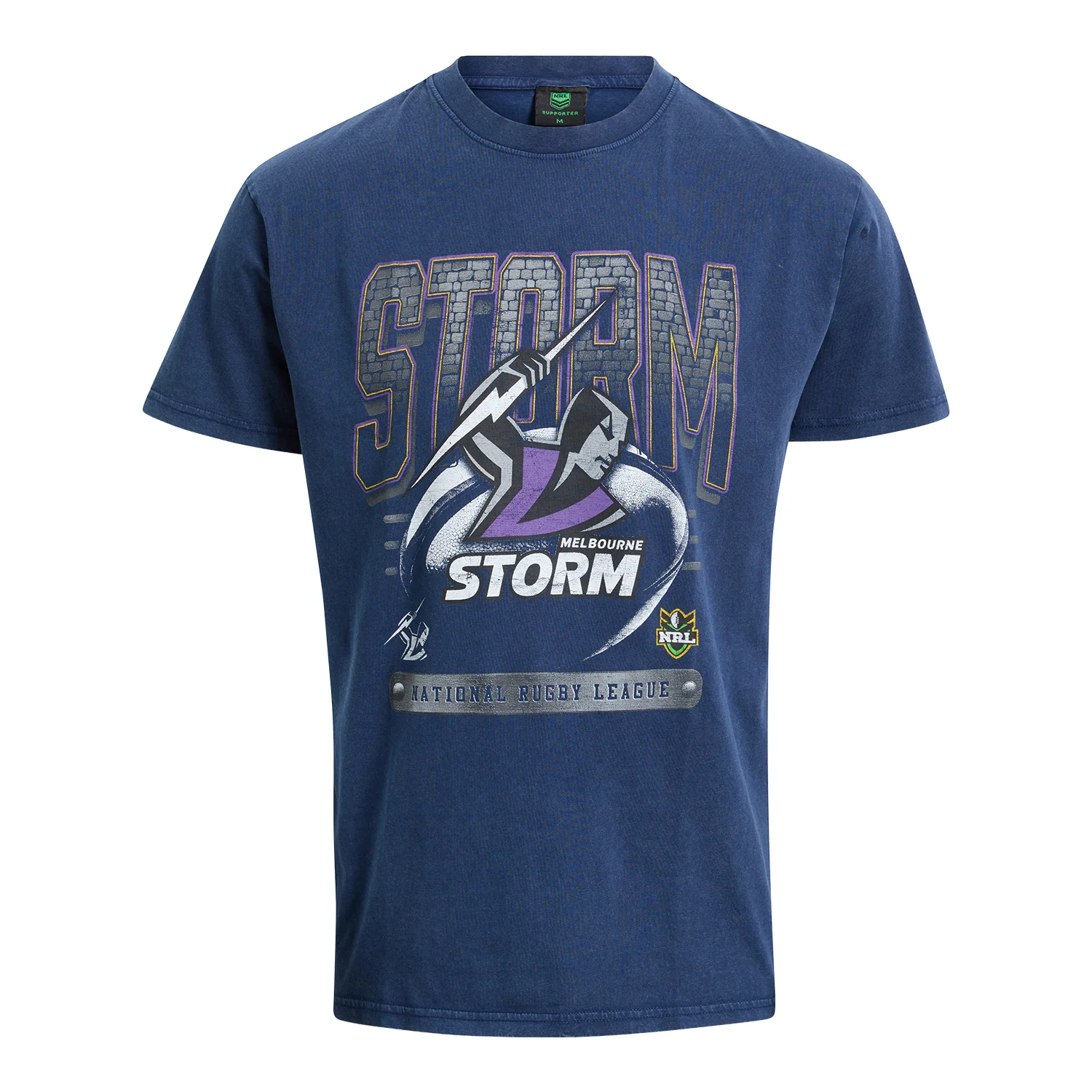 Melbourne Storm Adult Washed Vintage T-Shirt