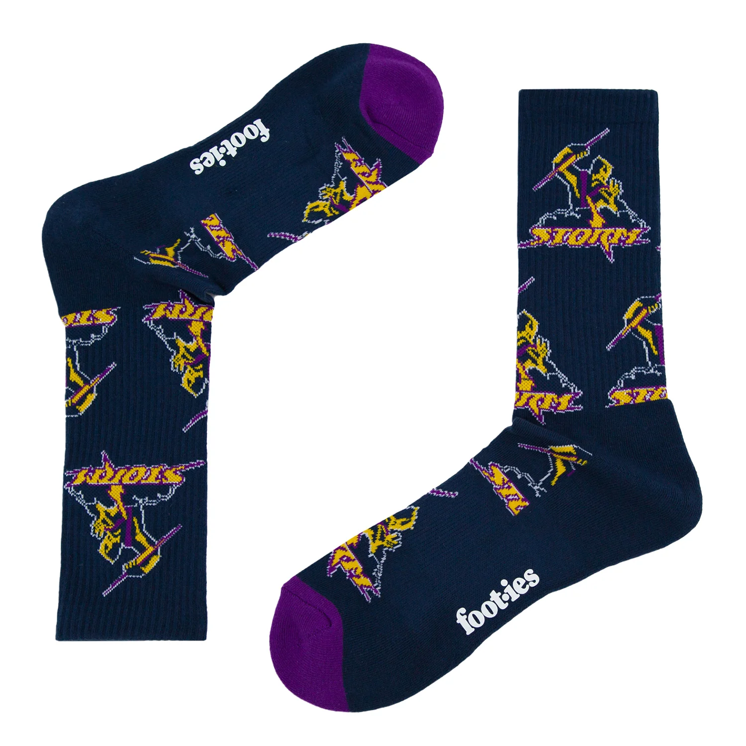 Melbourne Storm Retro Sneaker Sock 2 Pack - Image 4