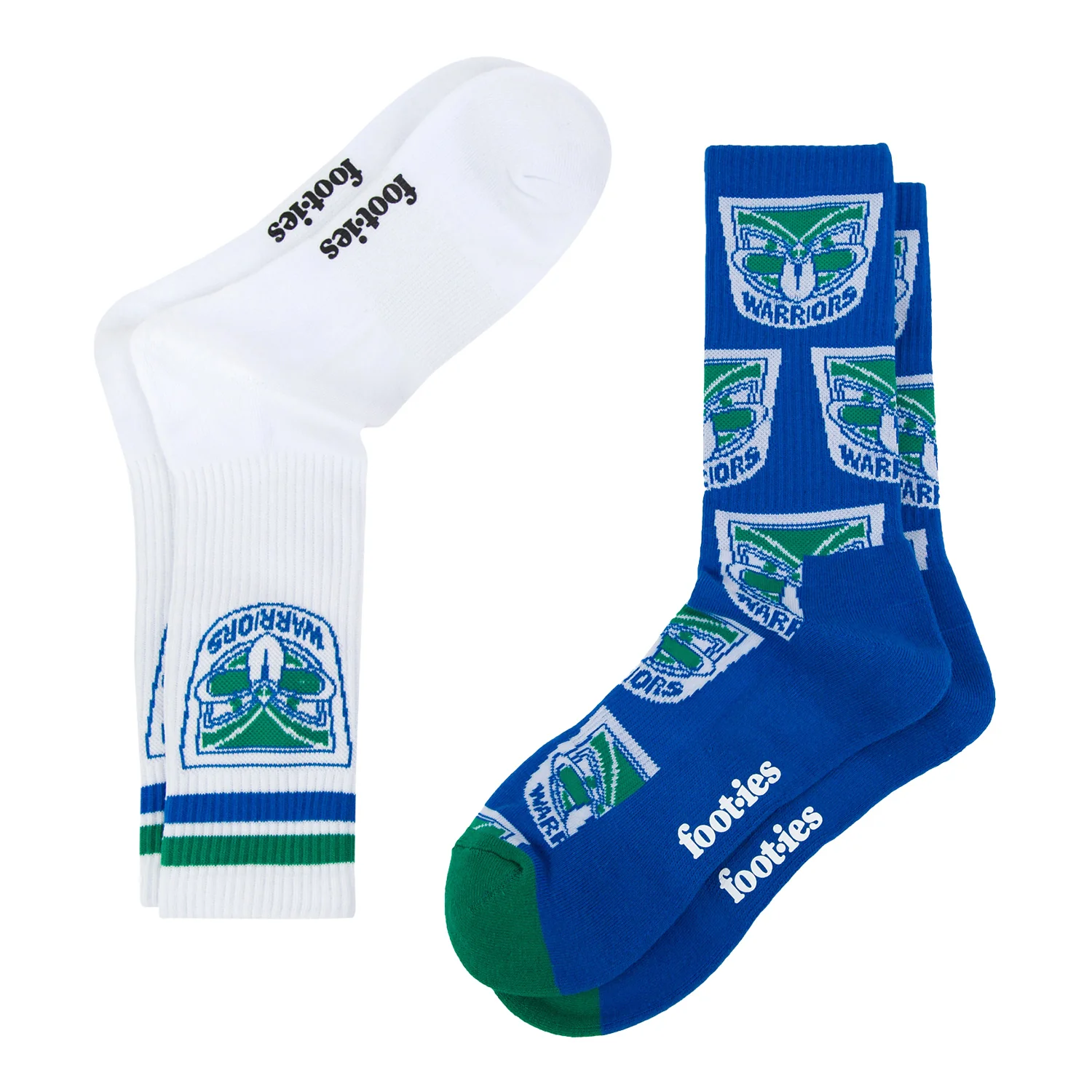 New Zealand Warriors Retro Sneaker Sock 2 Pack - Image 2