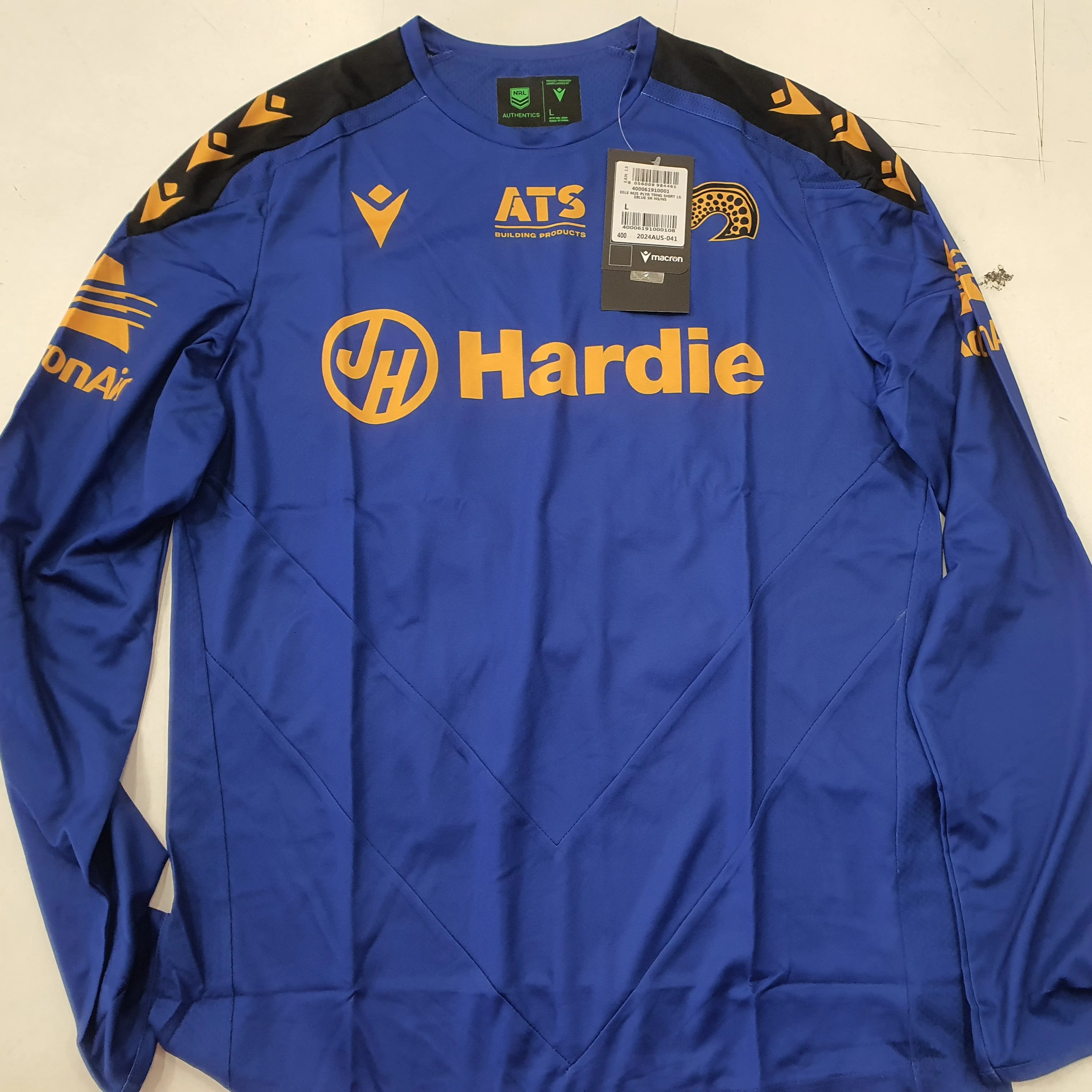 Parramatta Eels Mens 2025 Training Shirt Long Sleeve - Image 3