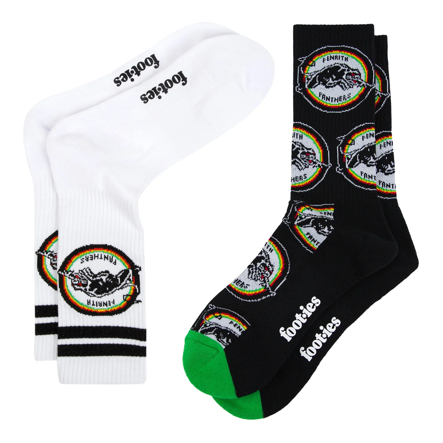 Penrith Panthers Retro Sneaker Sock 2 Pack - Image 2
