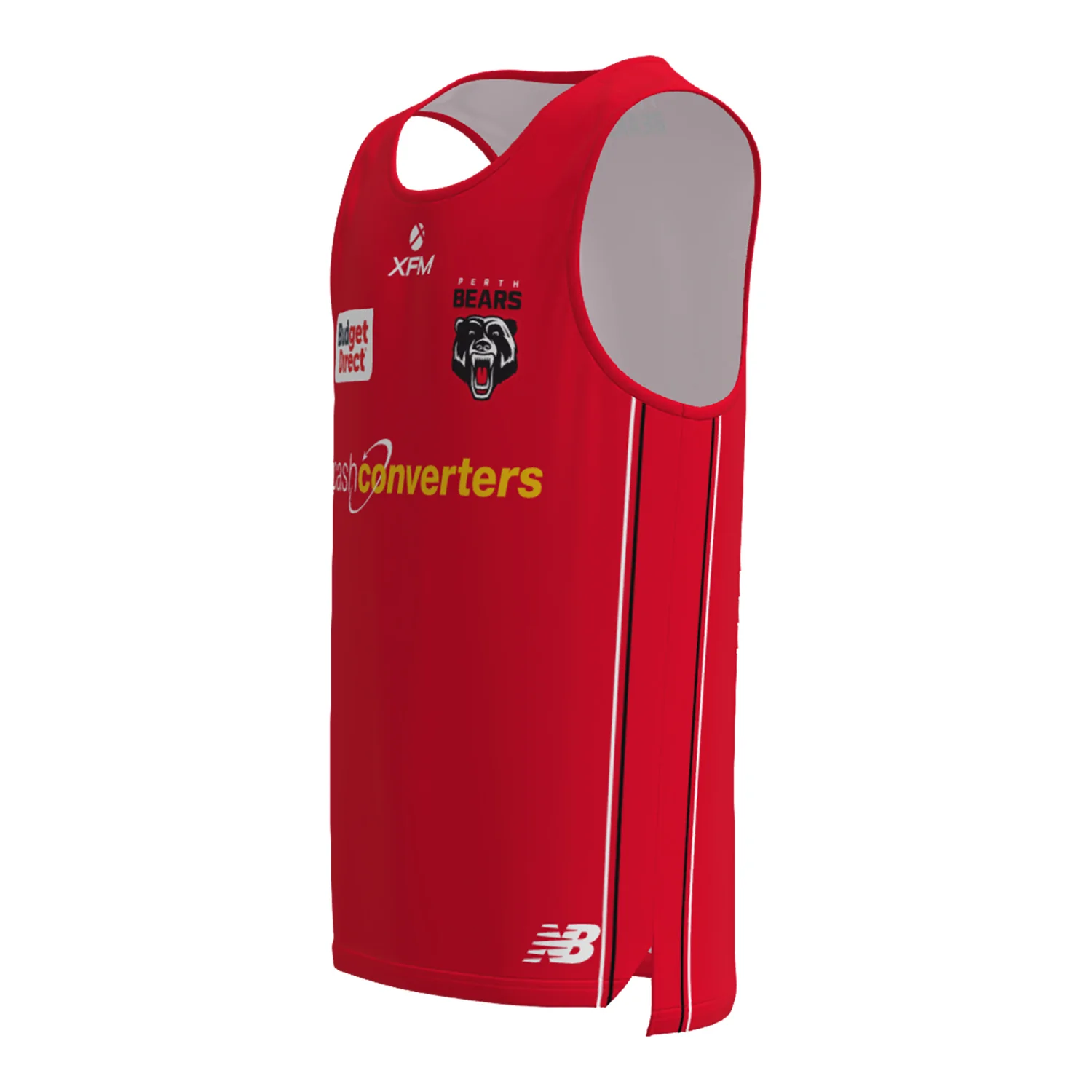 Perth Bears Mens Training Singlet Red - Image 2