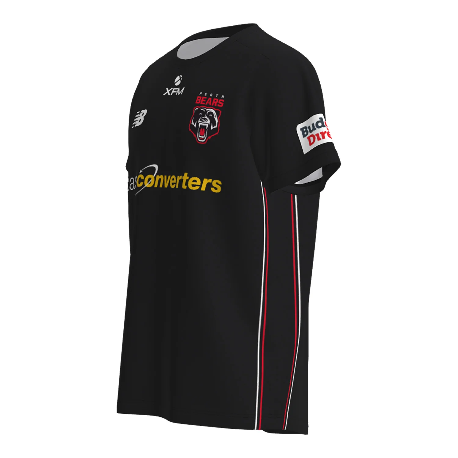Perth Bears Mens Training Tee Ss Black - Image 3