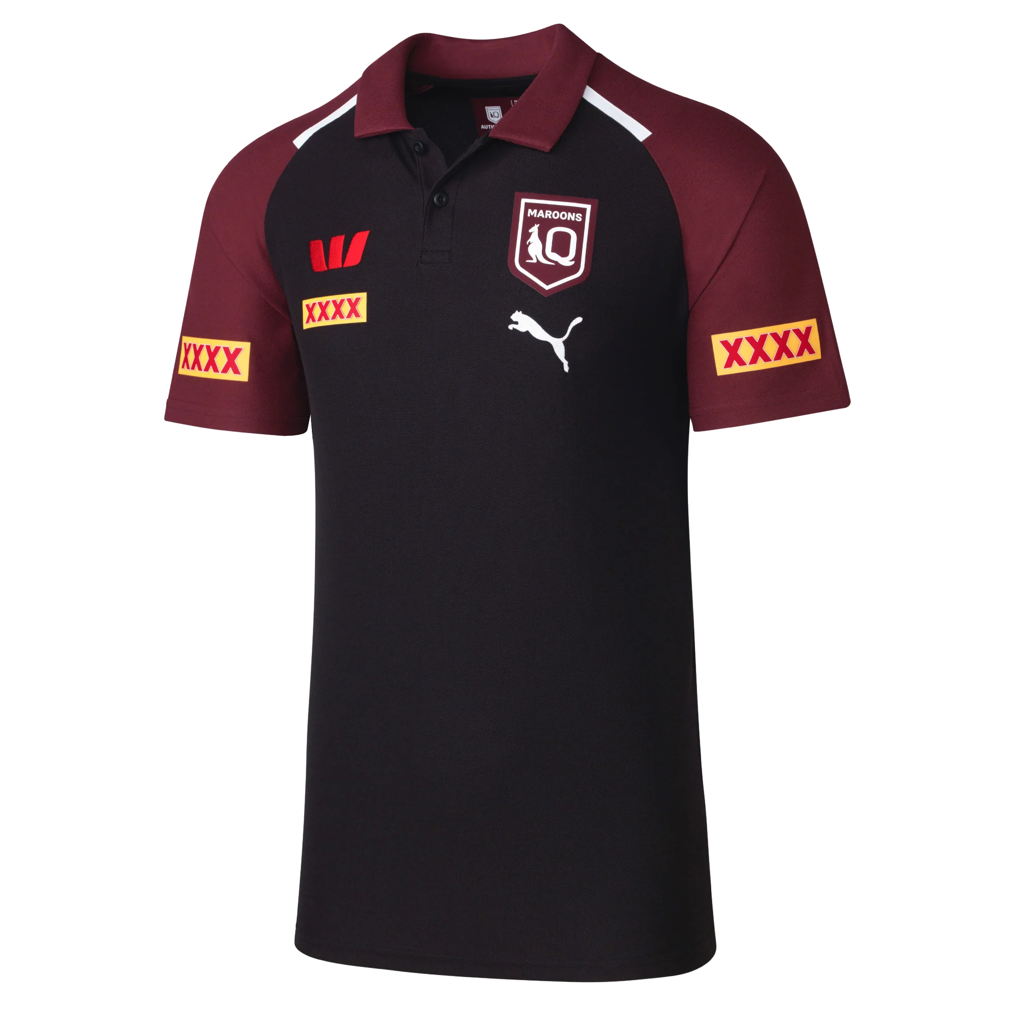 QLD Maroons 2024 Mens Team Polo Black