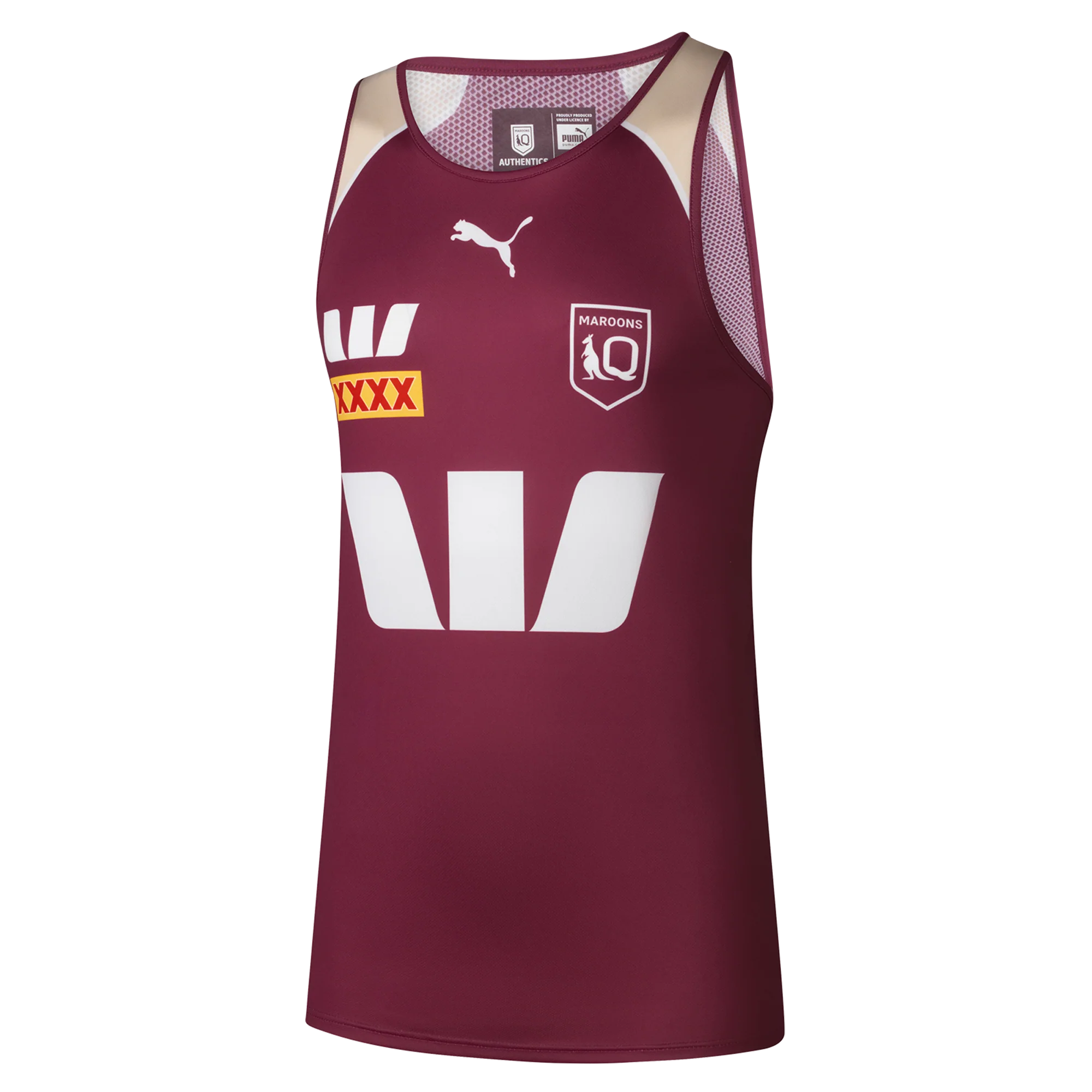 QLD Maroons Mens 2026 Singlet Burgandy