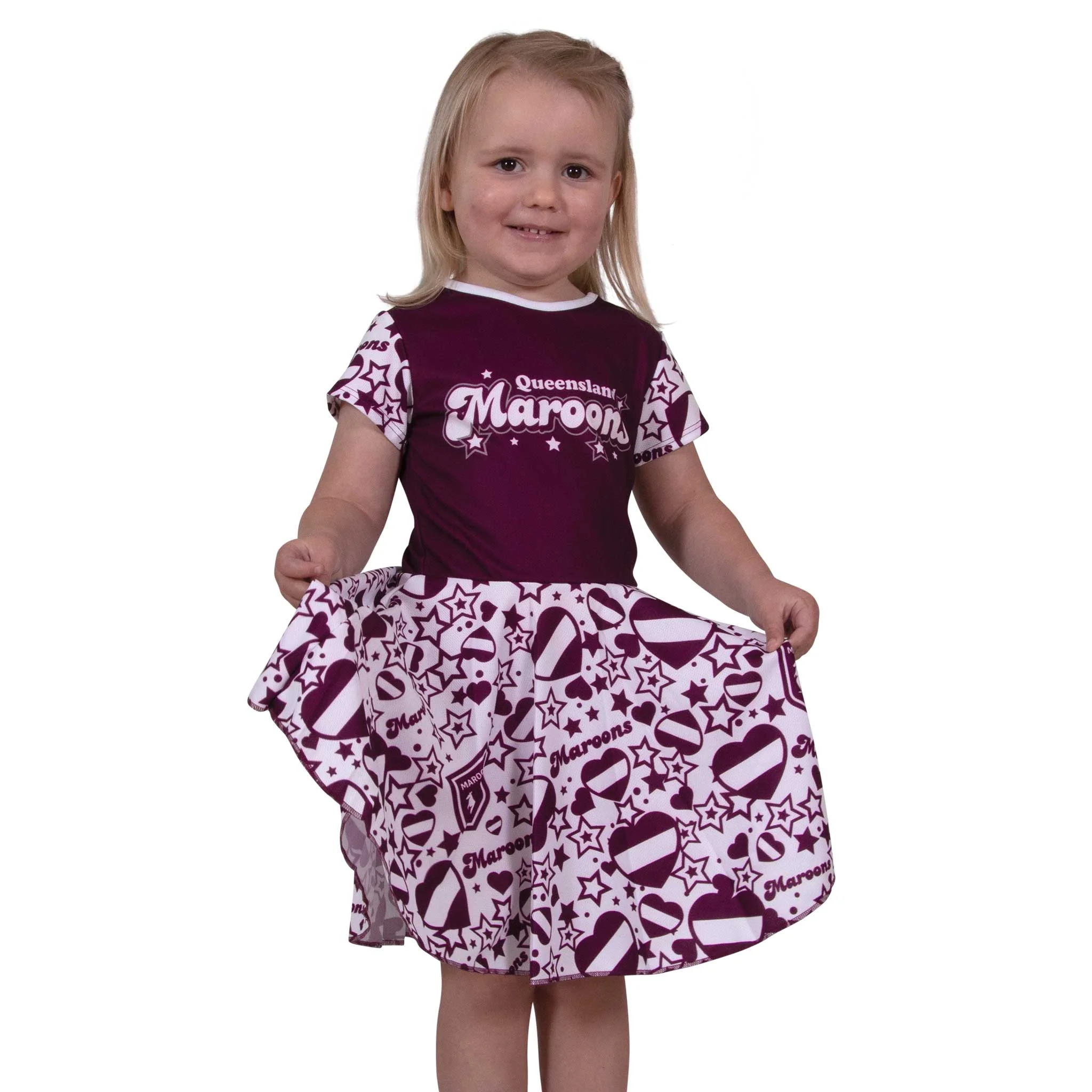 QLD Maroons Kids 'Hearbreaker' Dress