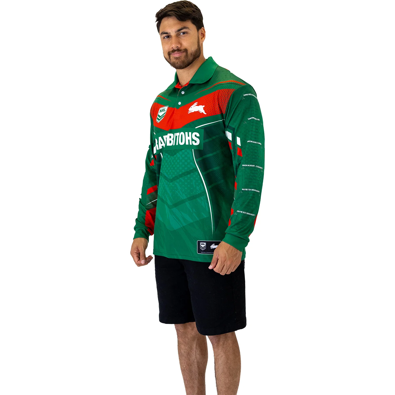 Rabbitohs Cyber Fishing Shirt  Mens - Image 2