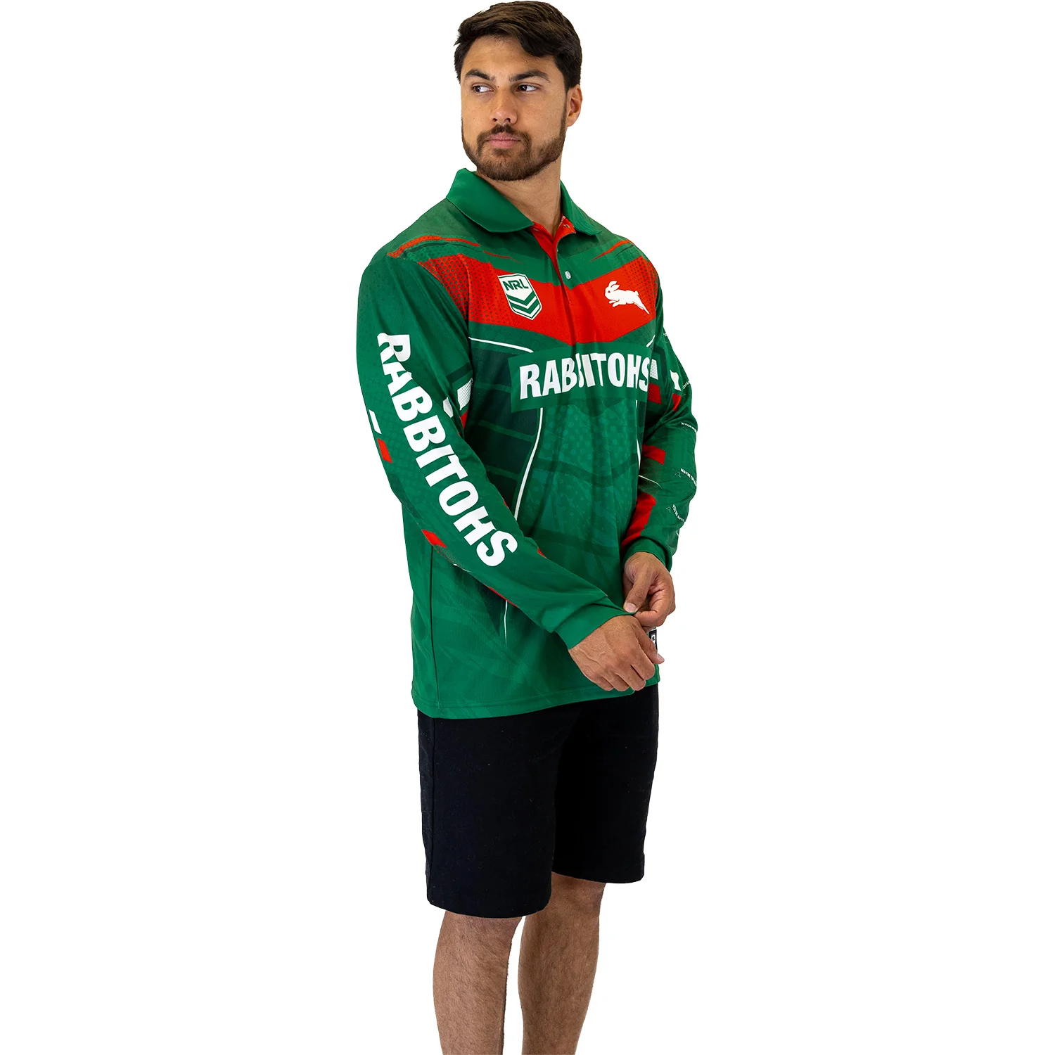 Rabbitohs Cyber Fishing Shirt  Mens - Image 3