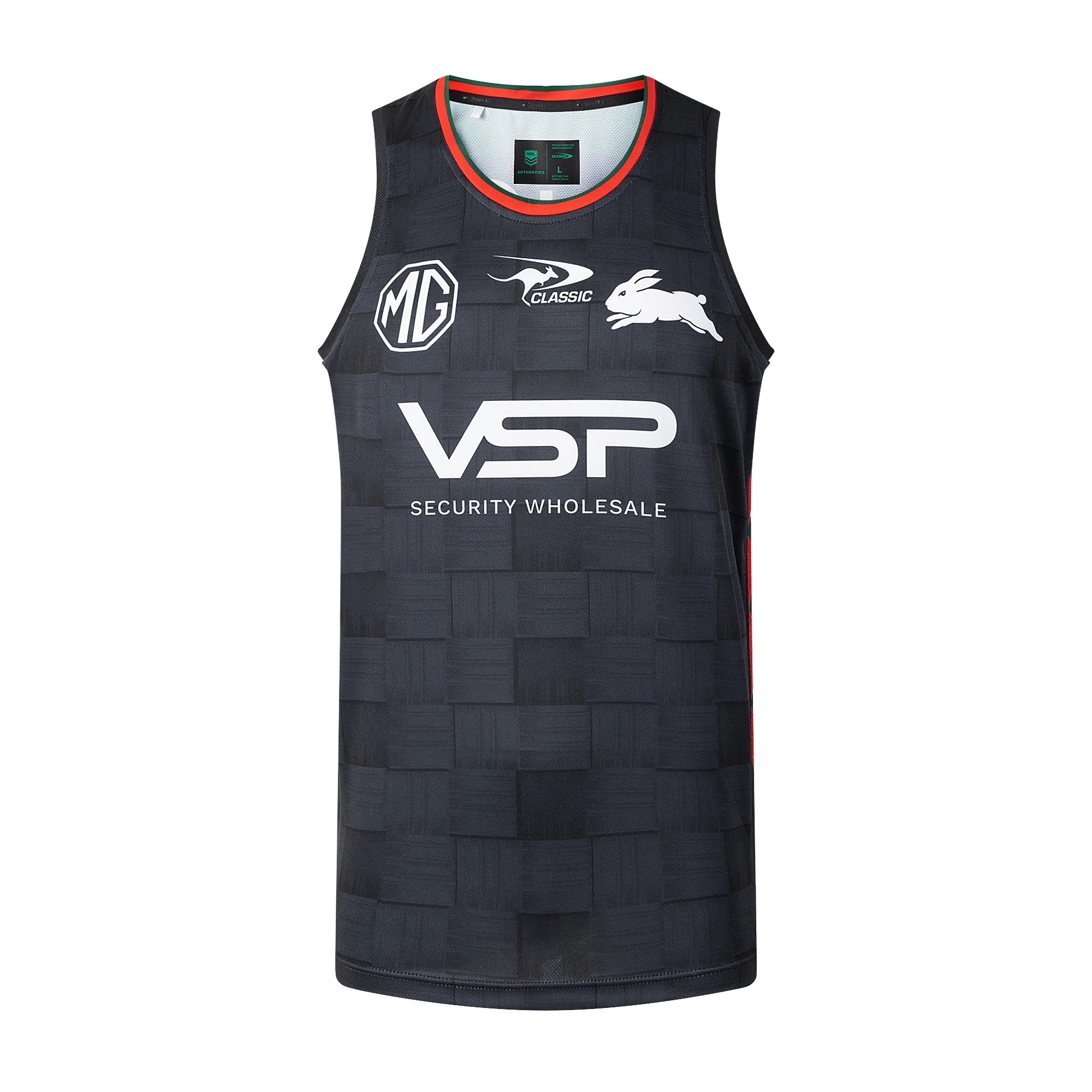 South Sydney Rabbitohs Mens 2026 Pro Training Singlet Black