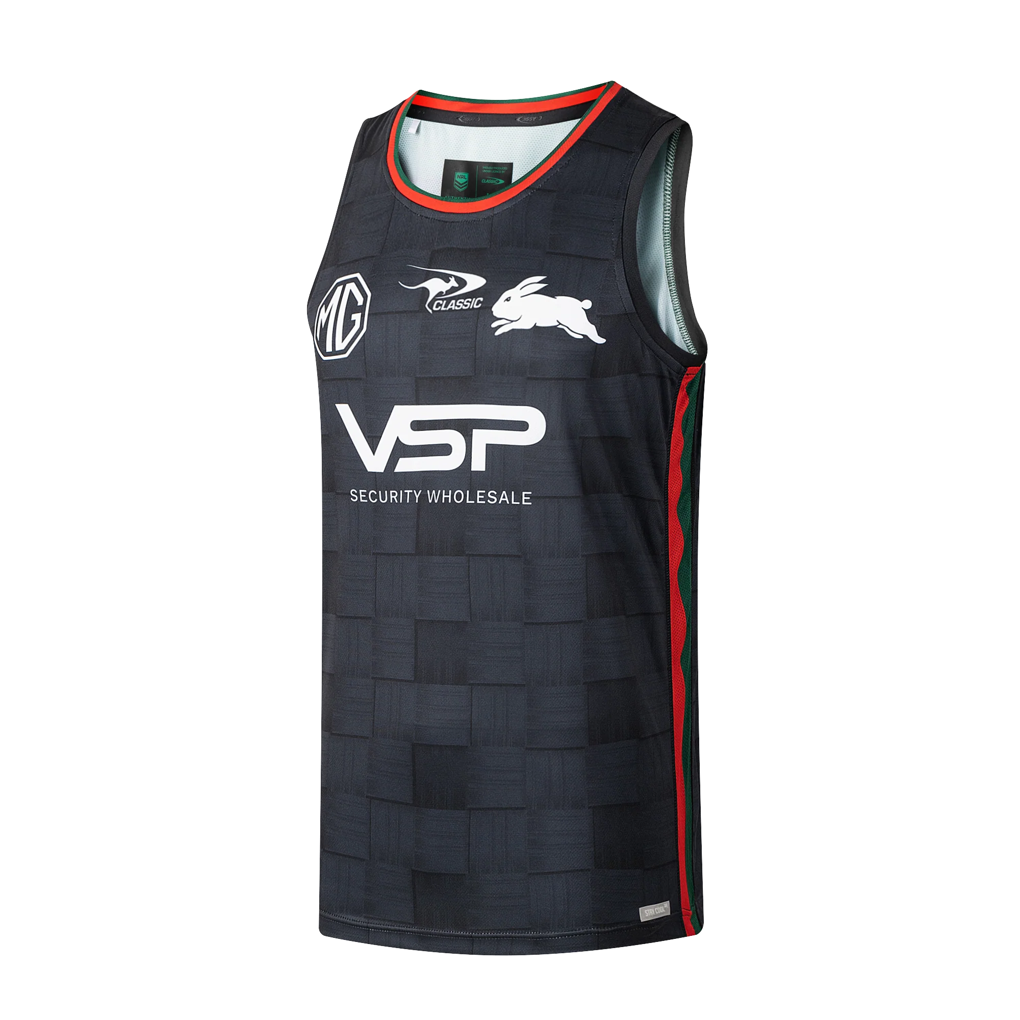 South Sydney Rabbitohs Mens 2026 Pro Training Singlet Black - Image 2