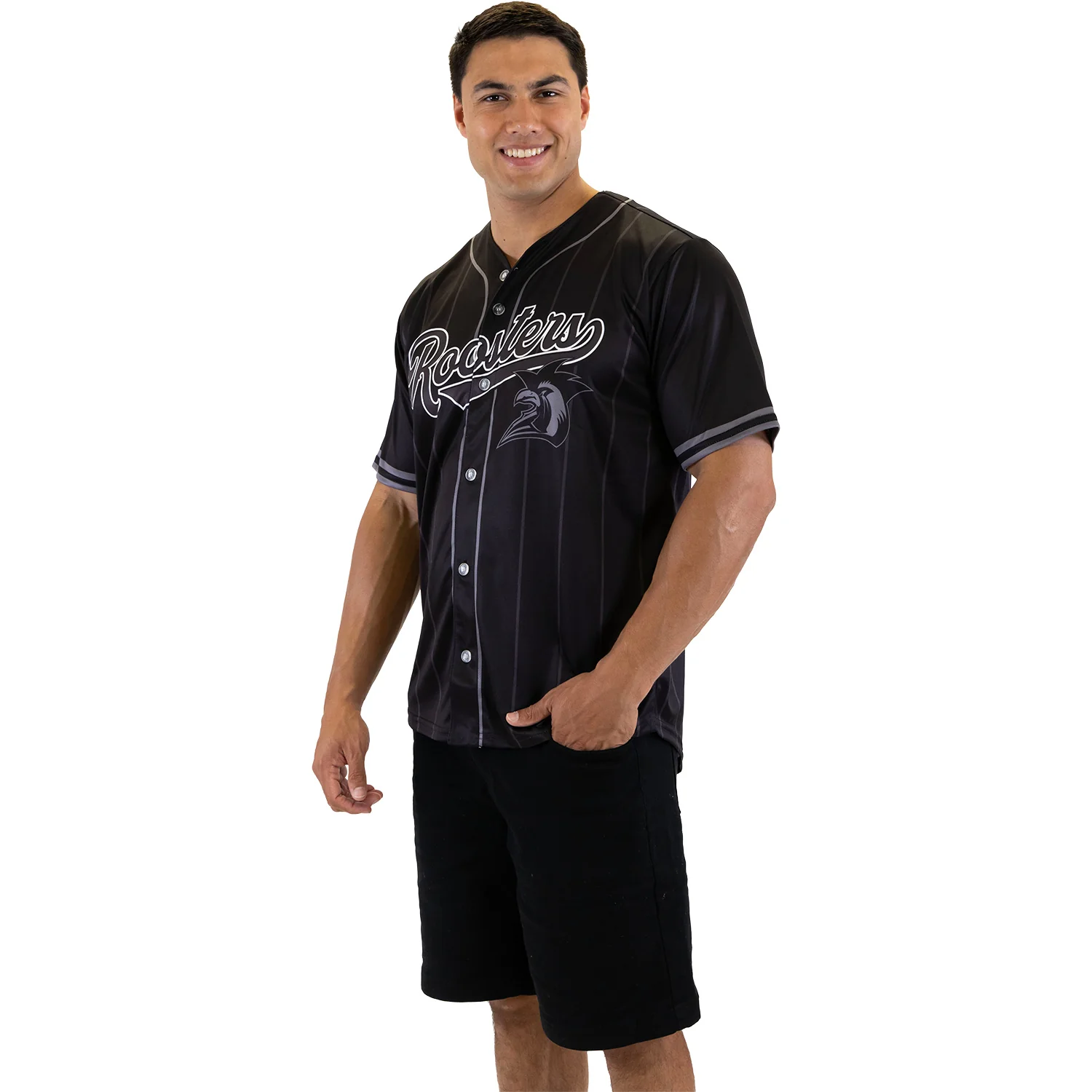 Sydney Roosters Adult Blackout Baseball Shirt - Image 3