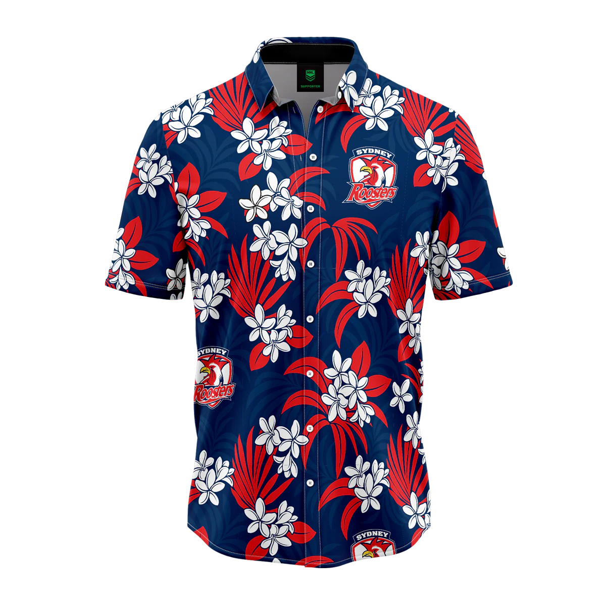 Roosters Reef Hawaiian Shirt Mens - Image 3