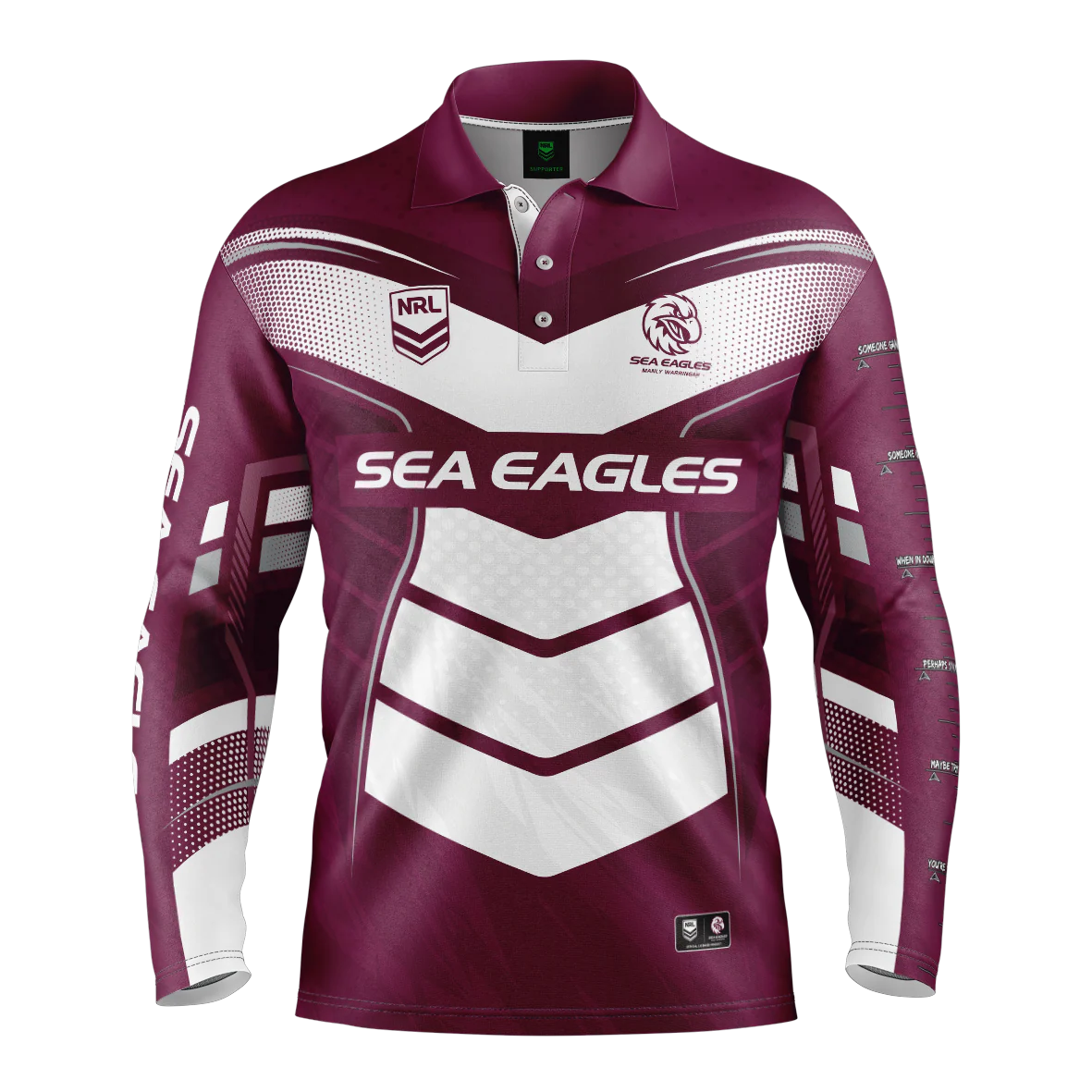 Sea Eagles Cyber Fishing Shirt Mens - Image 5