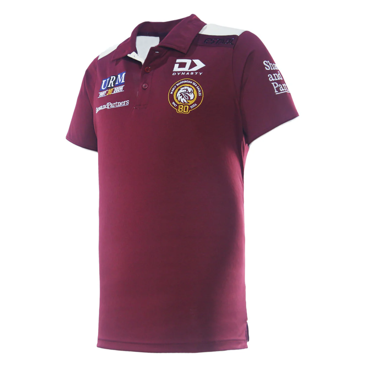Manly Warringah Sea Eagles Mens 2026 Media Polo Maroon - Image 2