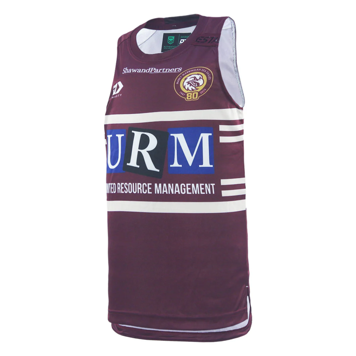 Manly Warringah Sea Eagles Mens 2026 Training Singlet Maroon - Image 2