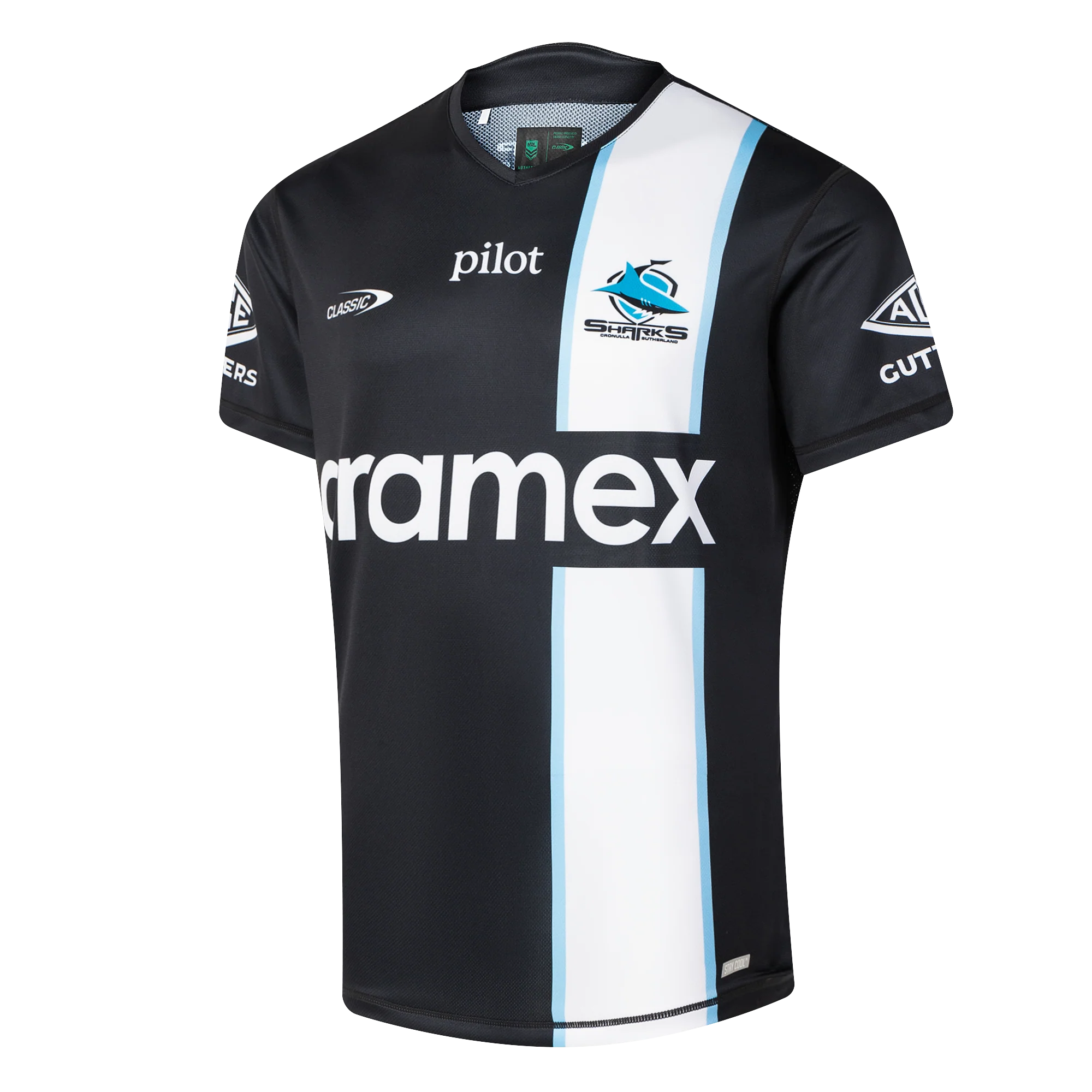 Cronulla Sharks Mens 2026 Pro Training Tee Black - Image 2