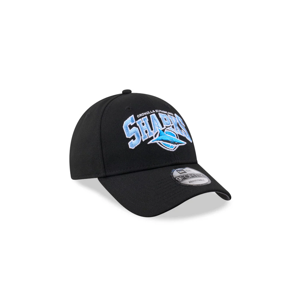 Cronulla-Sutherland Sharks Youth 9Forty Logo Arch Cap - Image 3