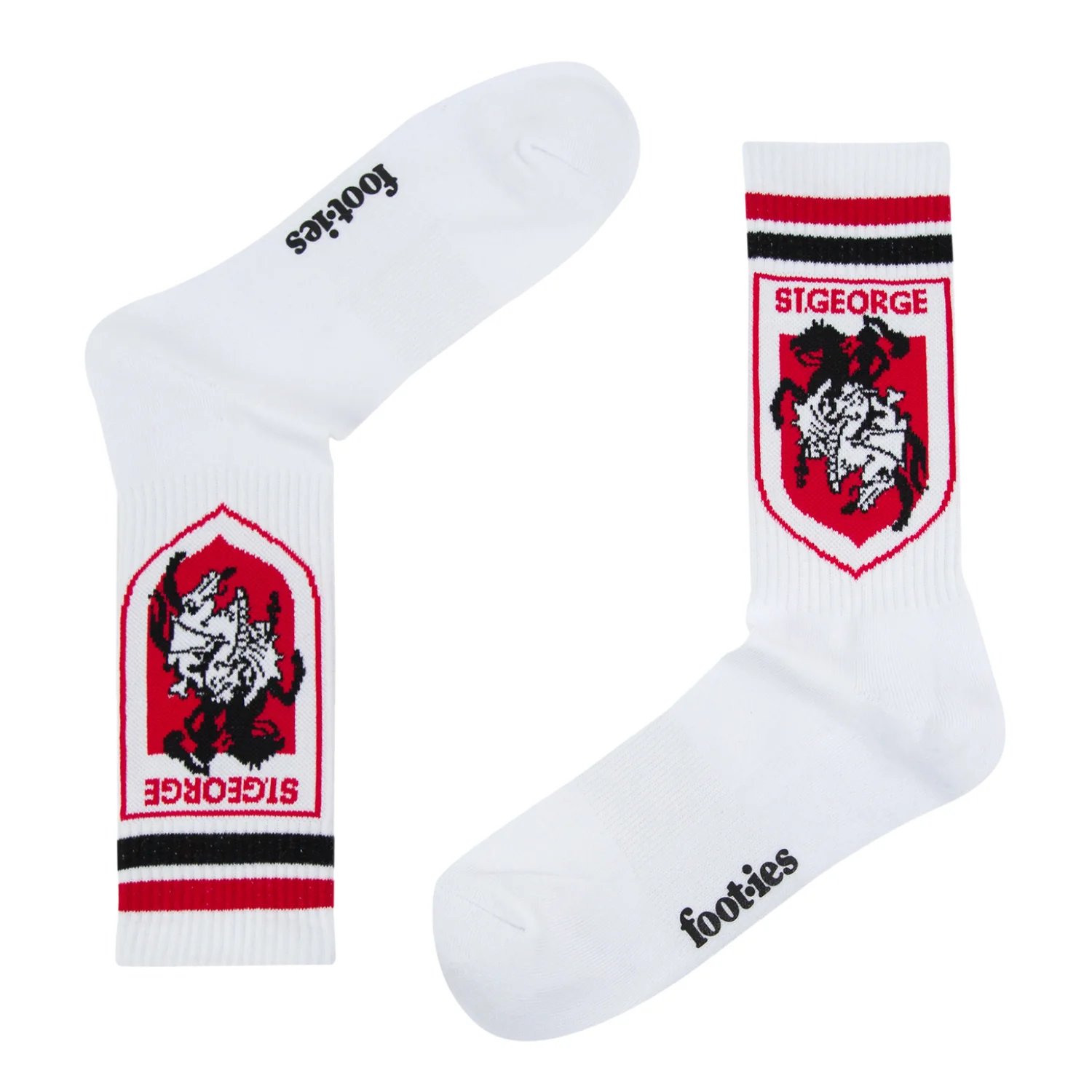 St George Illawarra Dragons Retro Sneaker Sock 2 Pack - Image 4