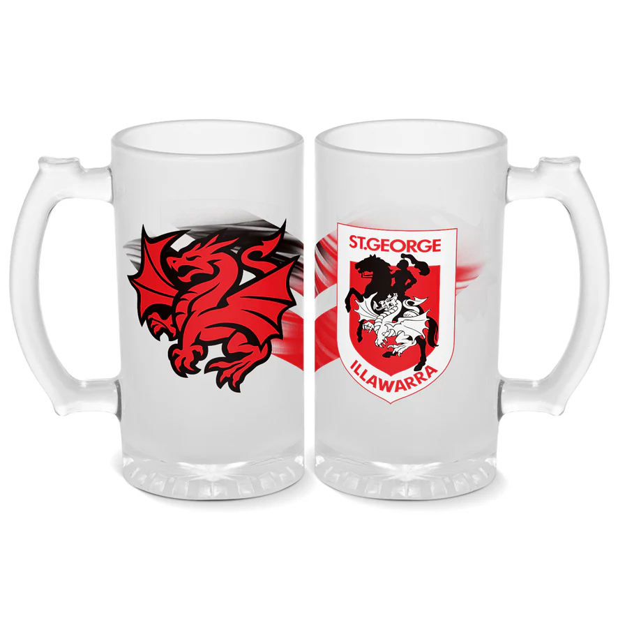 St George Illawarra Dragons Stein Frosted 500ml