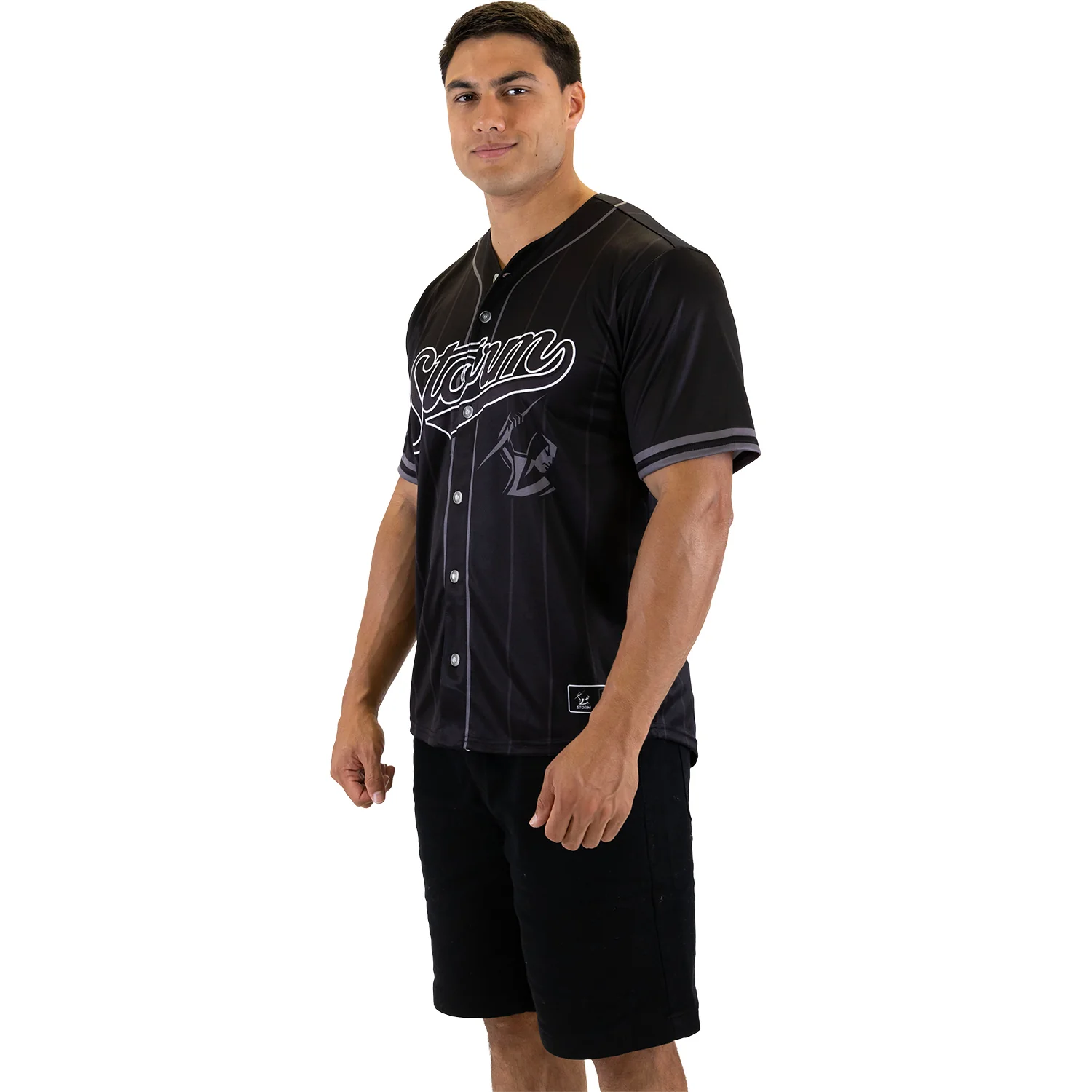 Melbourne Storm Adult Blackout Baseball Shirt - Image 3