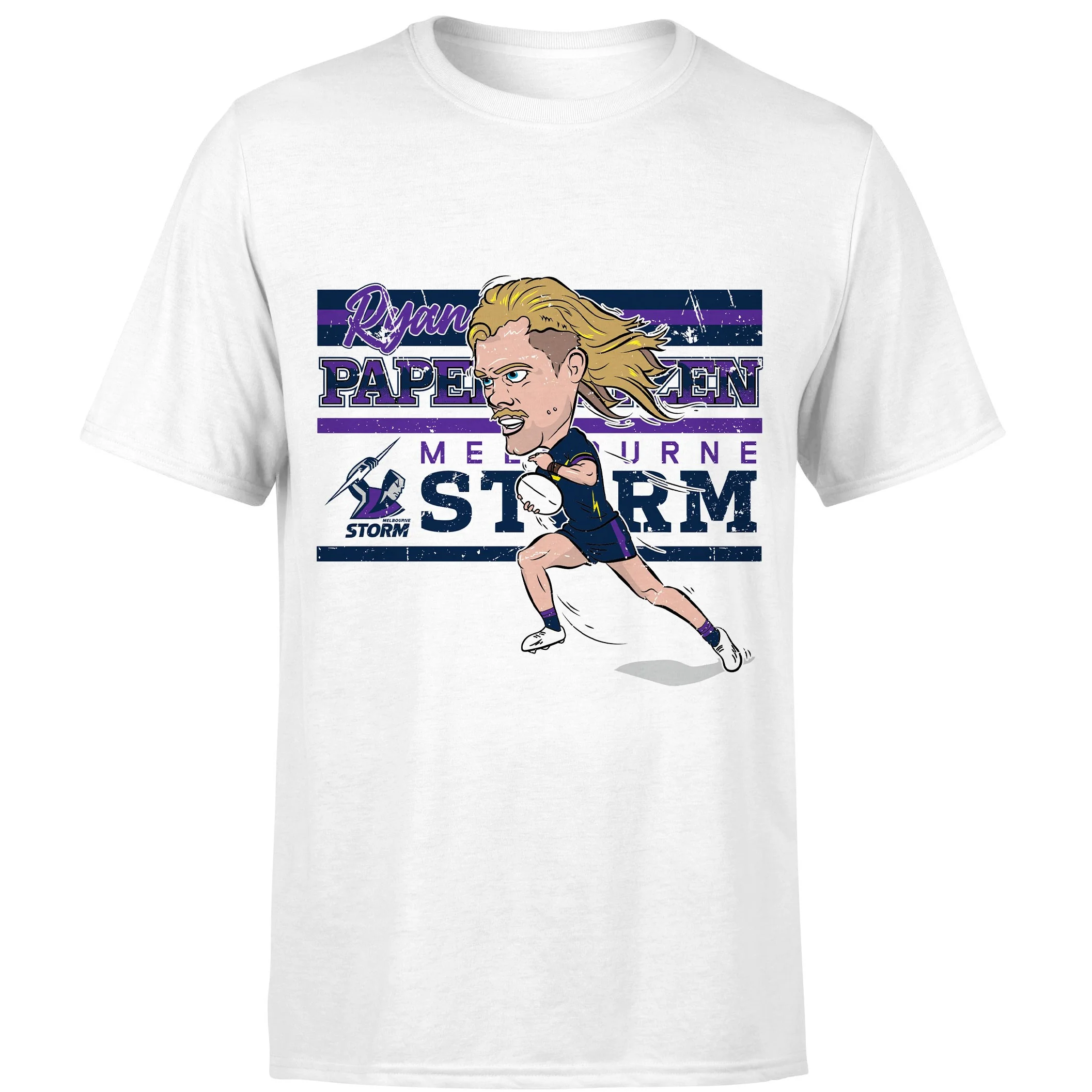 Melbourne Storm Ryan Papenhuysan Adults Caricature Tee