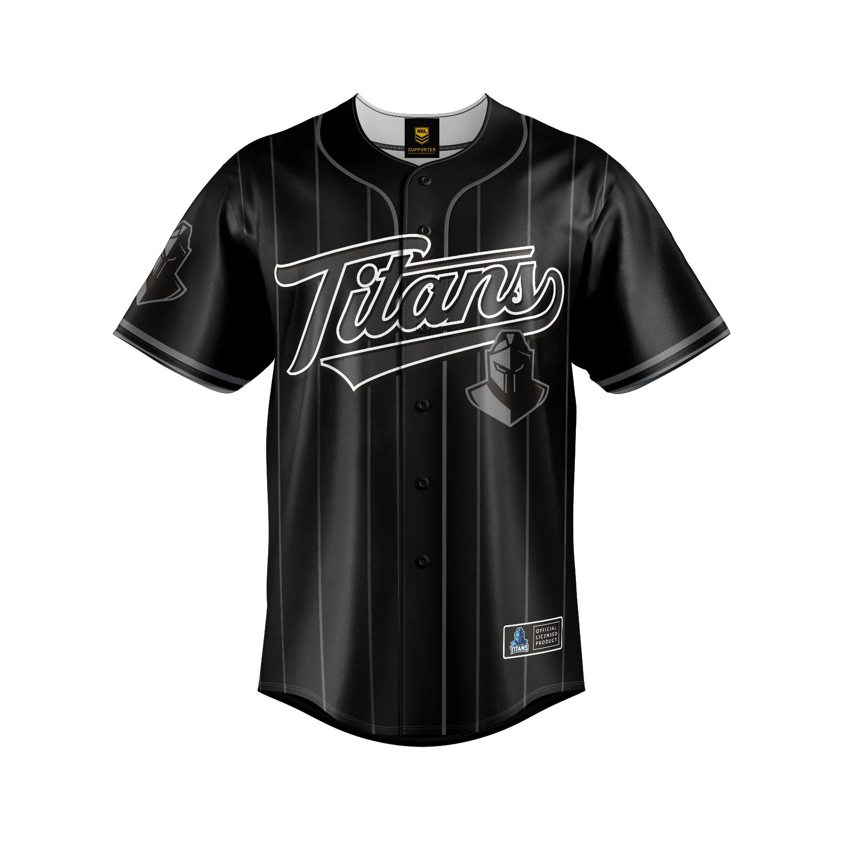 Gold Coast Titans Adult Blackout Baseball Shirt