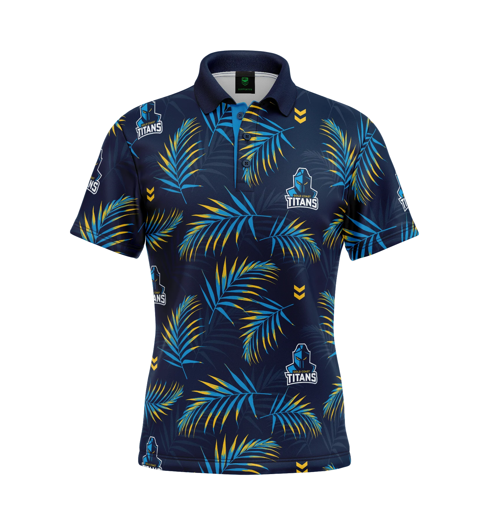 Gold Coast Titans Adult Palm Beach Golf Polo Shirt