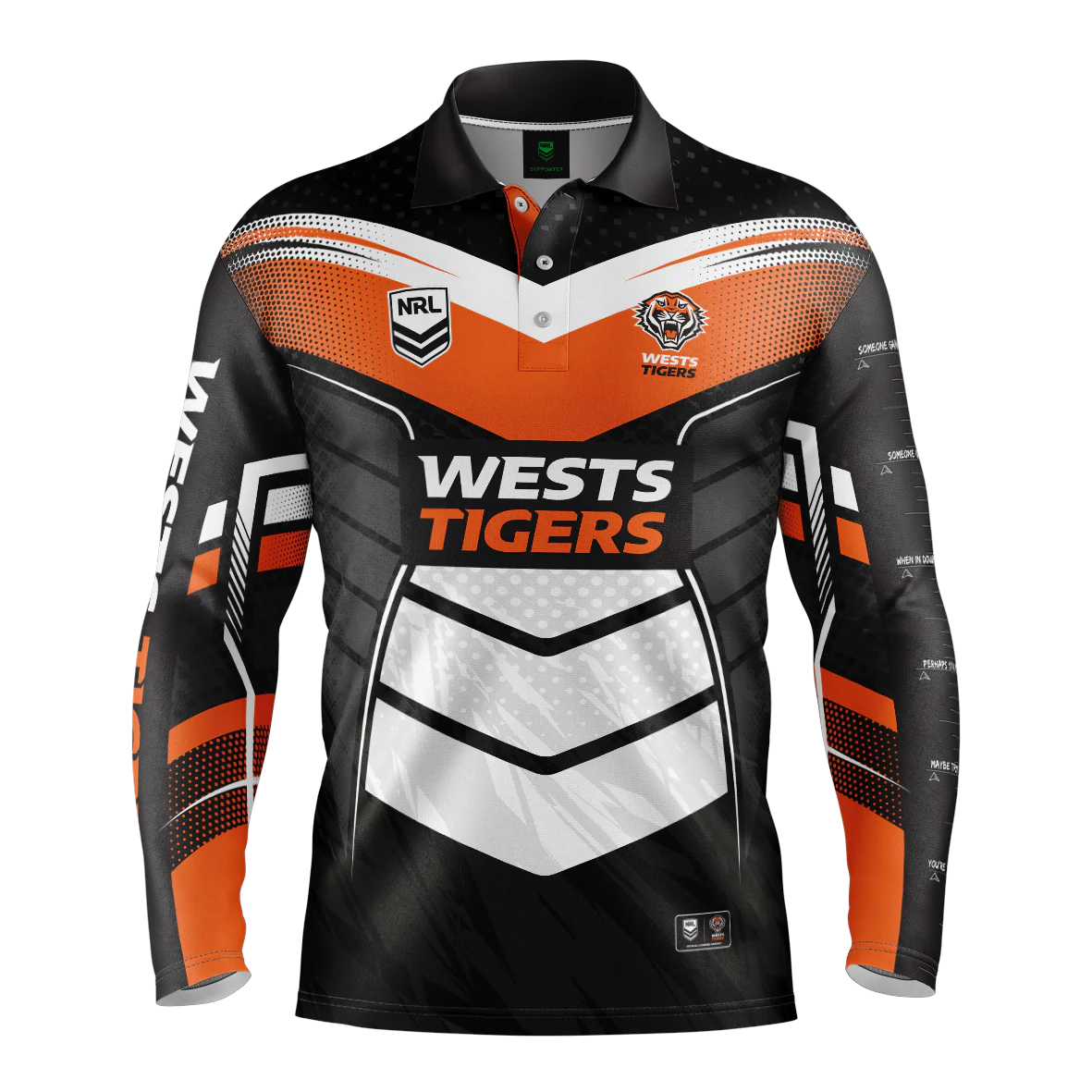 Wests Tigers Cyber Fishing Shirt Mens - Image 5
