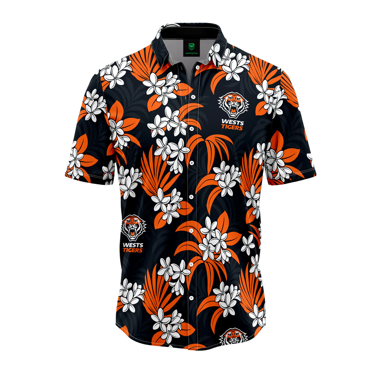 Wests Tigers Reef Hawaiian Shirt Mens - Image 3