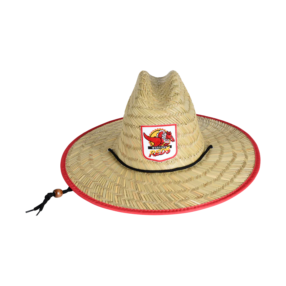 Western Reds Adult Retro Straw Hat