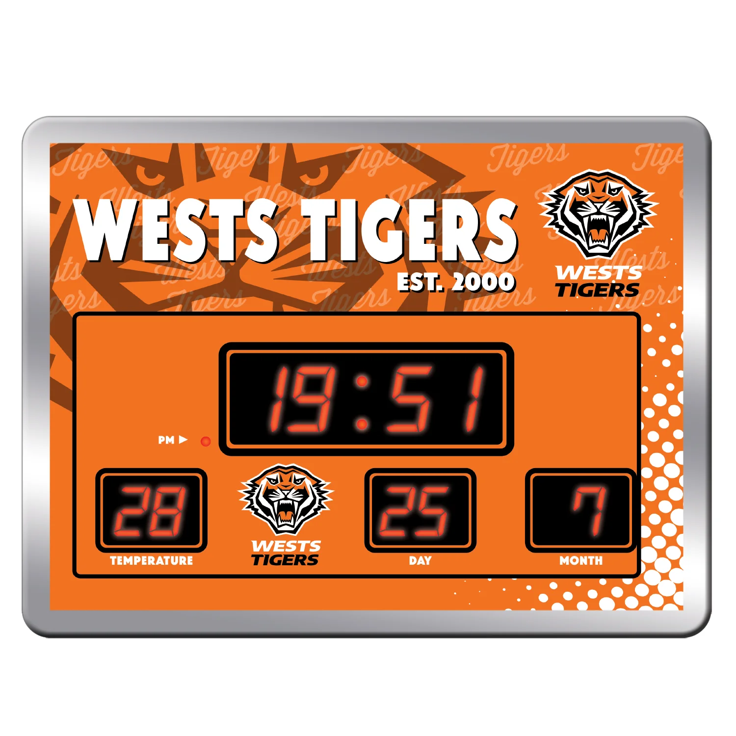 Wests Tigers LED Scoreboard Clock